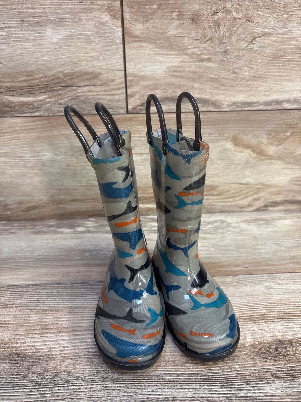 Member's Mark Shark Rain Boots Grey sz 7-8c