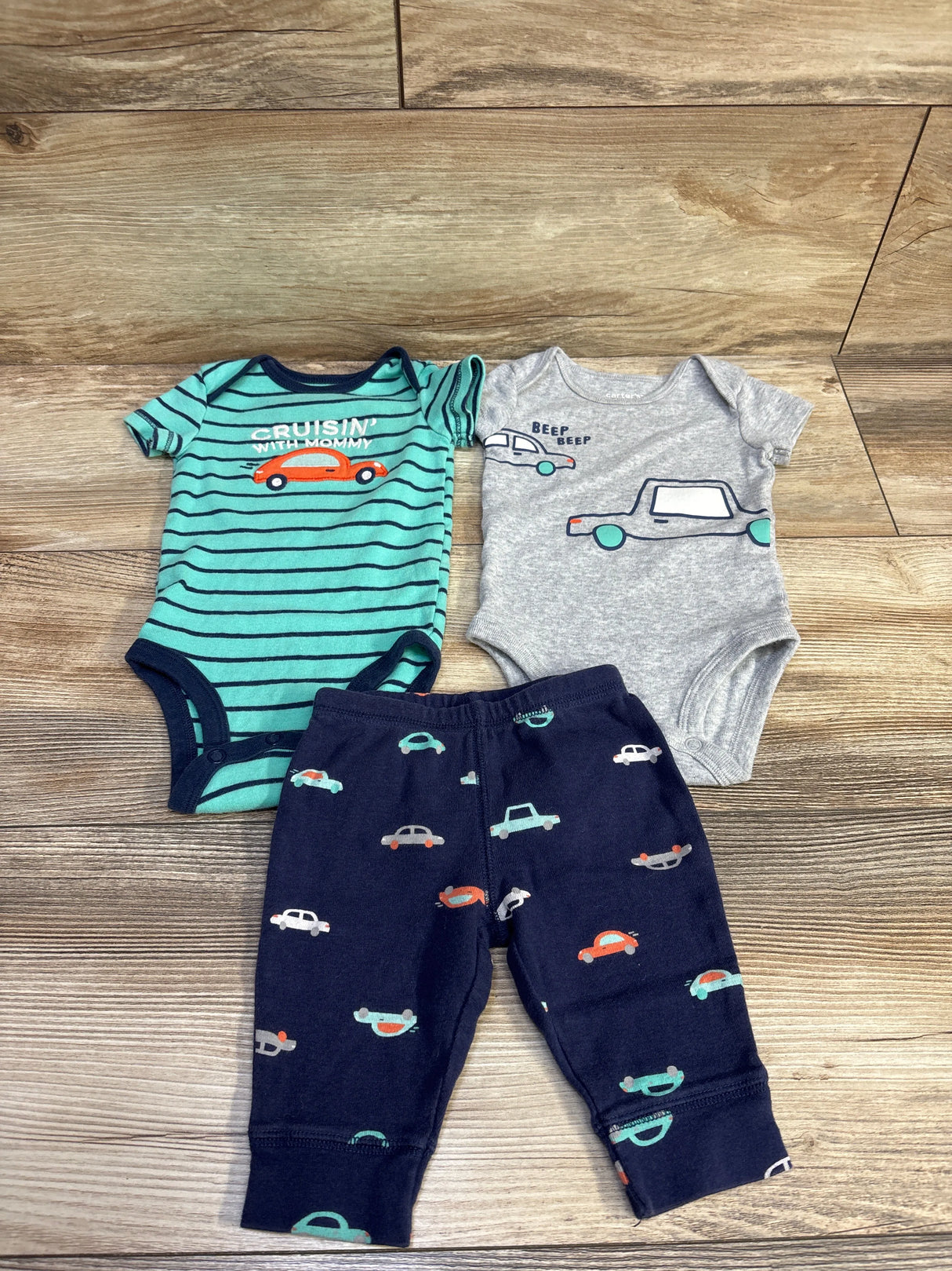 Carter's 3pc Bodysuit & Pant Set Grey sz 3m