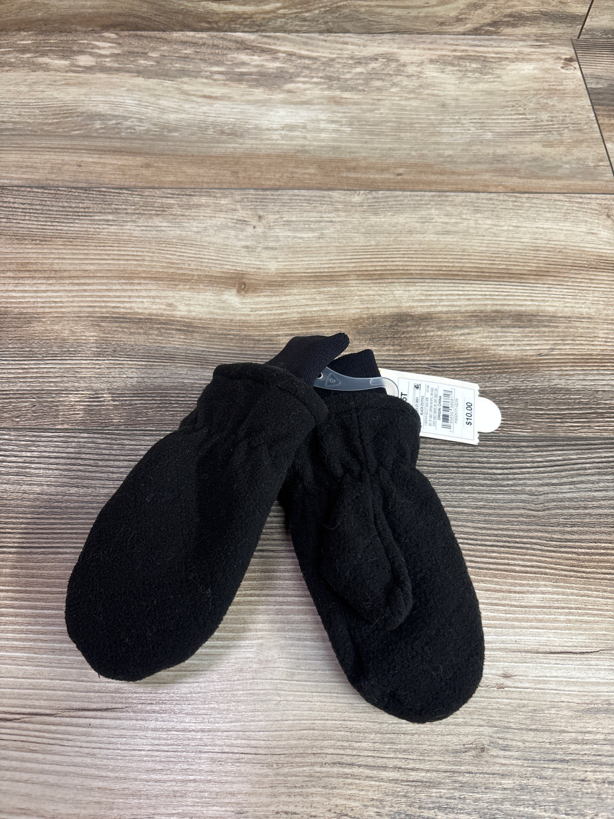 NEW Cat & Jack Quilted Fleece Mittens Black sz 2-5T