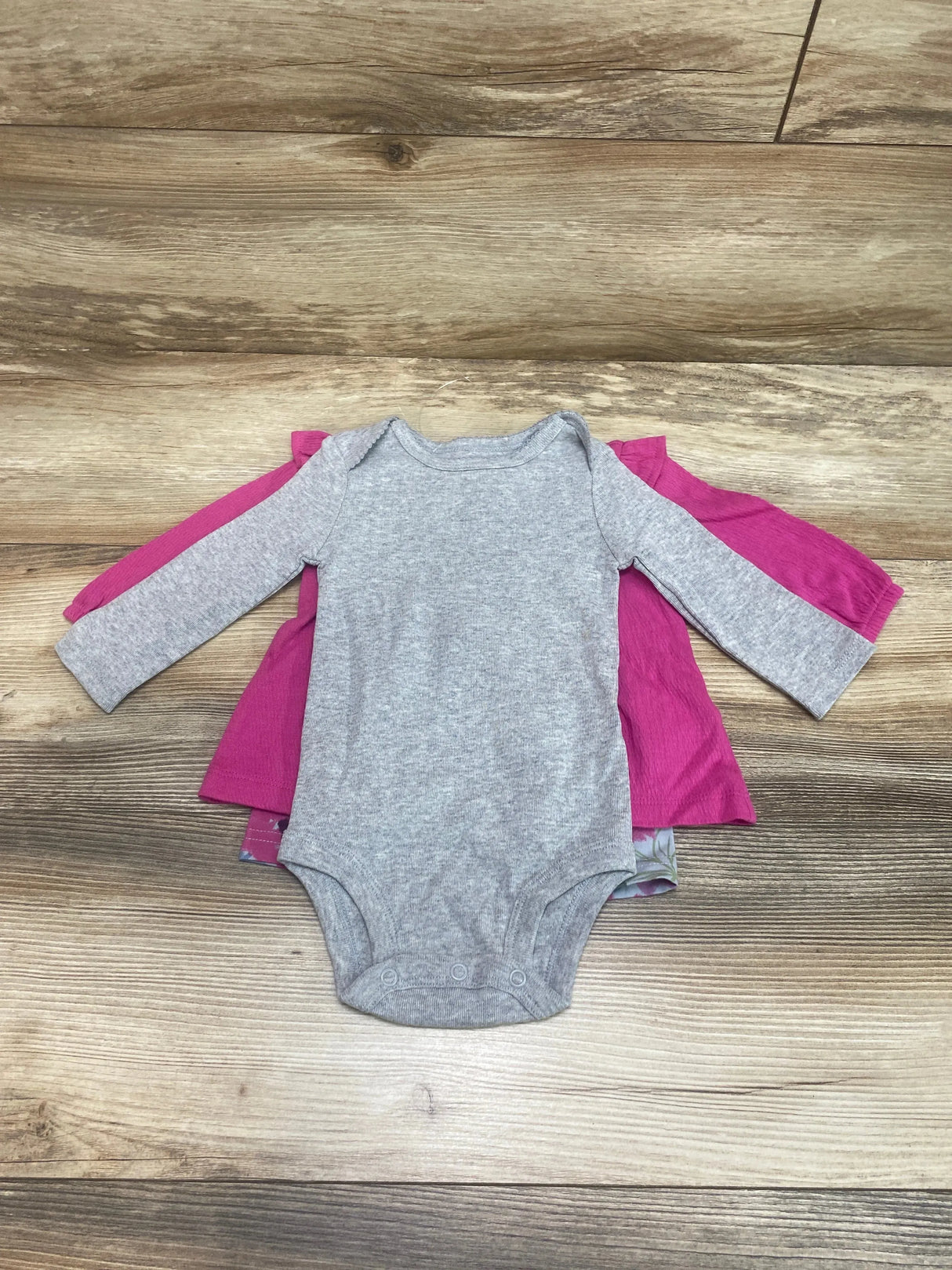NEW Just One You Top + Bodysuit + Leggings Set Grey sz 6m - Me n Mommy To Be