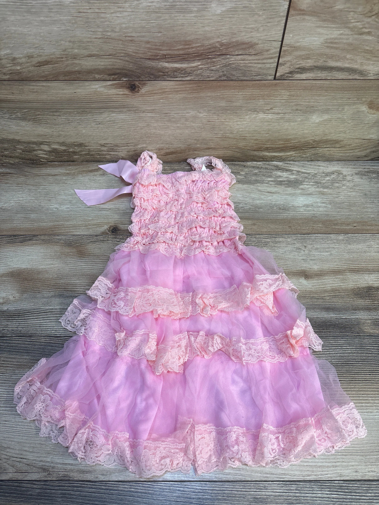 NWOT Cutie Baby Boutique Lace Ruffle Dress Pink sz 2/3T