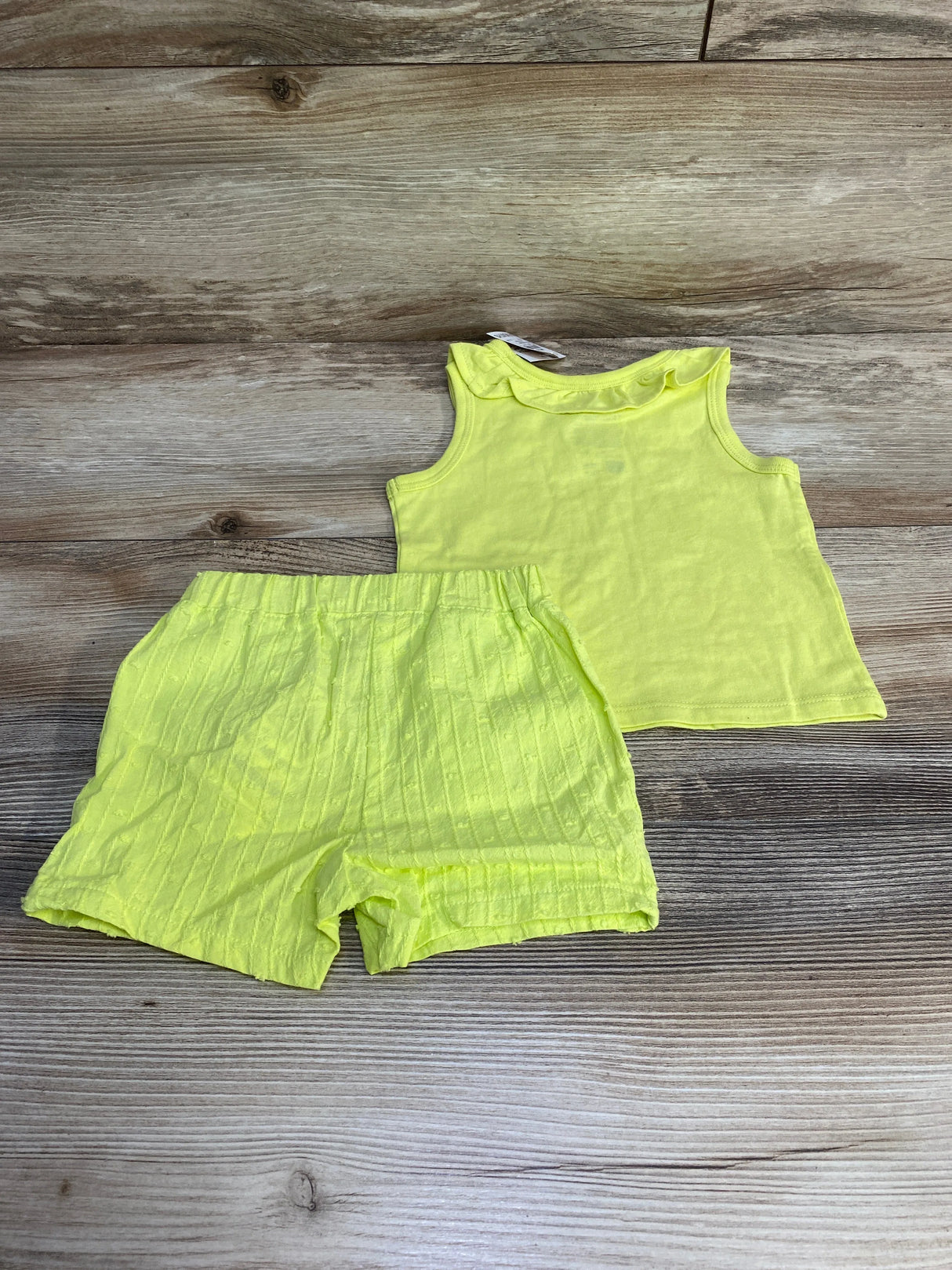 NEW First Impressions 2pc Tank Top & Shorts Green sz 6-9m - Me n Mommy To Be