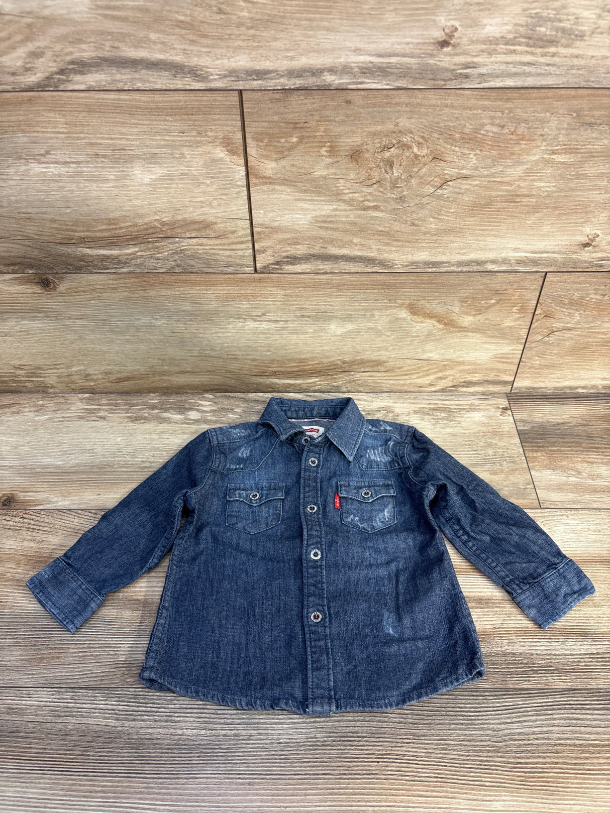 Levi's Chambray Button-Up Shirt Blue sz 12m