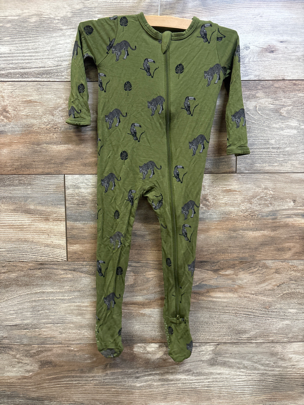Kyte Baby Bamboo Zippered Footie Green sz 12-18m