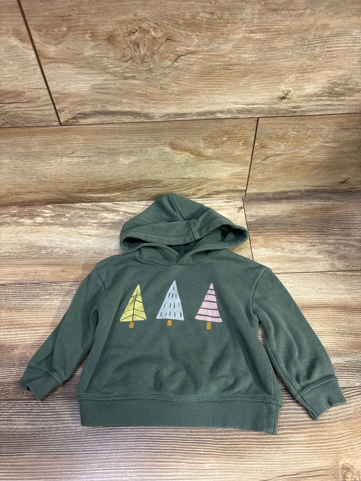Little Co. Hooded Pullover Sweatshirt Green sz 9m