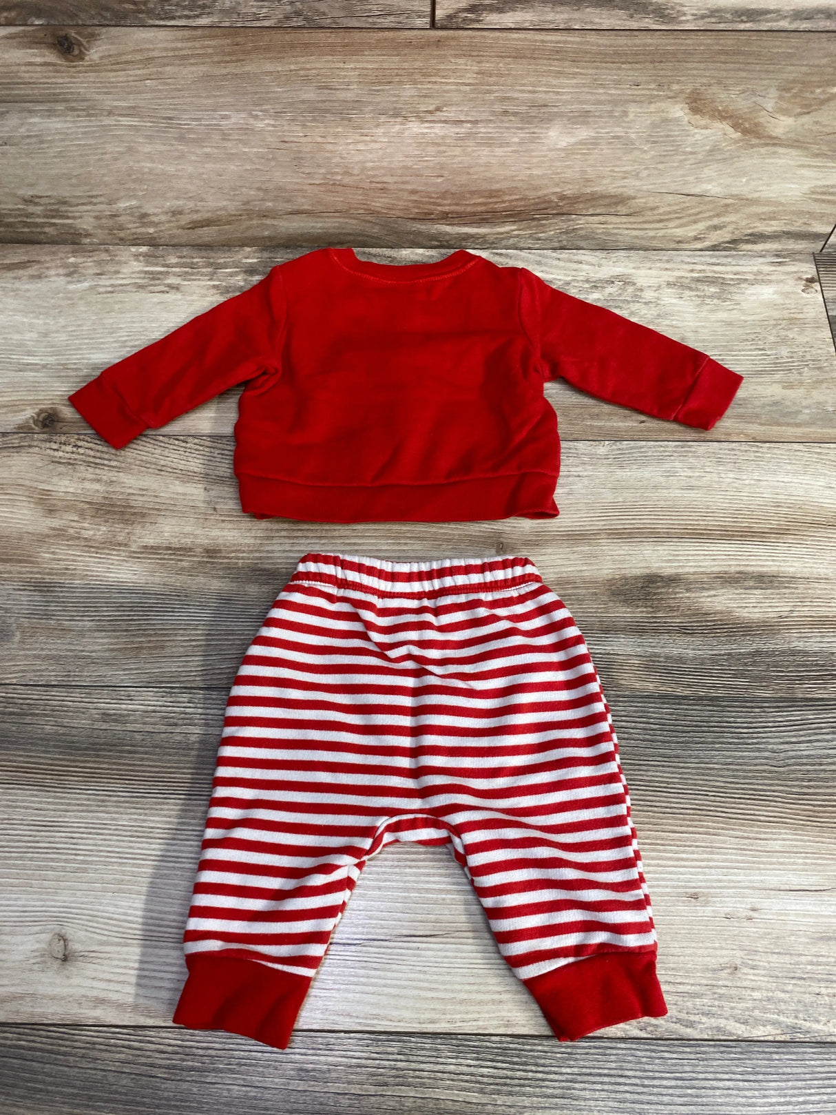 Cat & Jack 2pc Santa Sweatshirt & Pants Red sz 0-3m