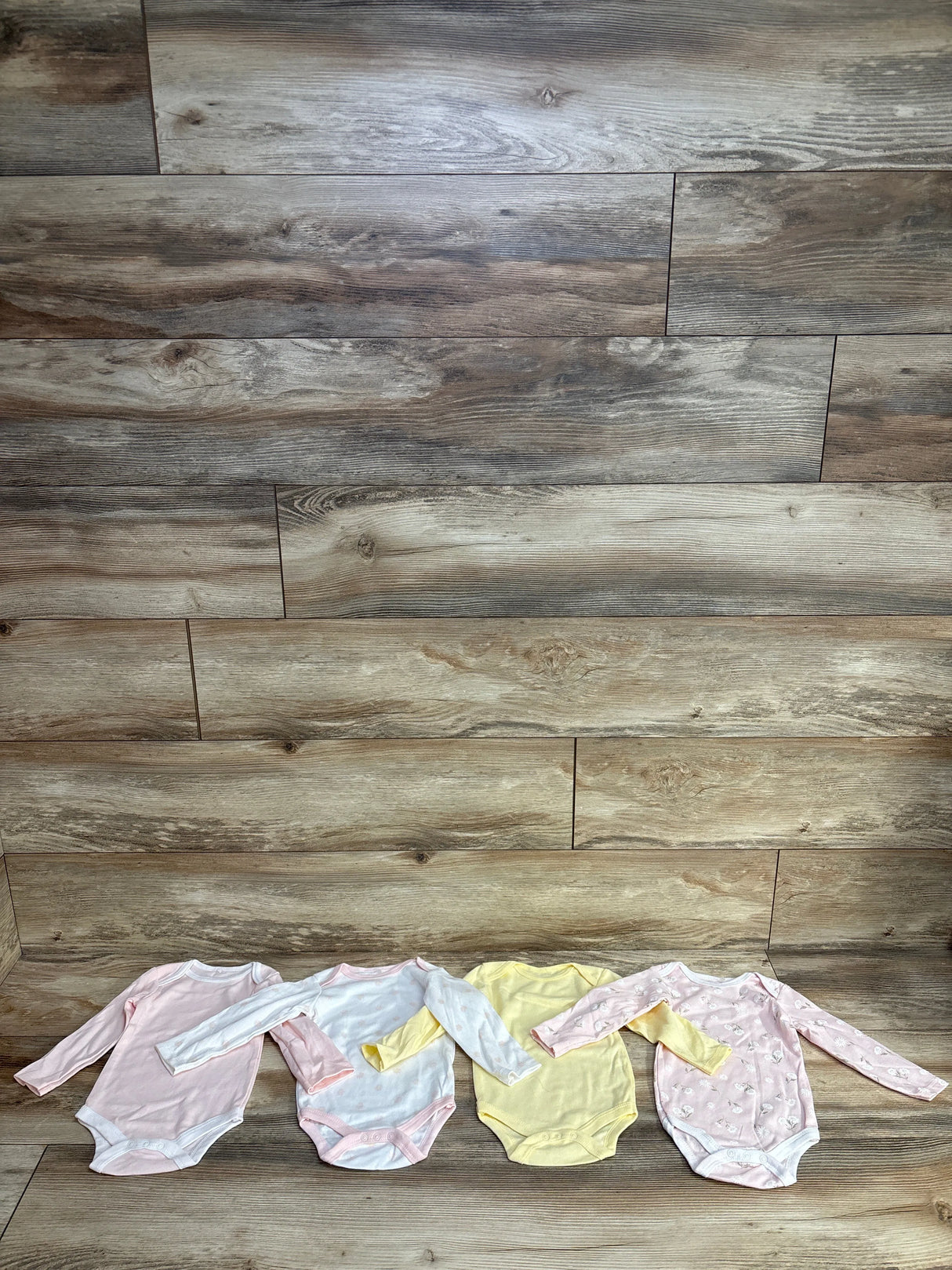 Kyle + Deena 4pk Floral Bodysuit Set Pink sz 6-9m