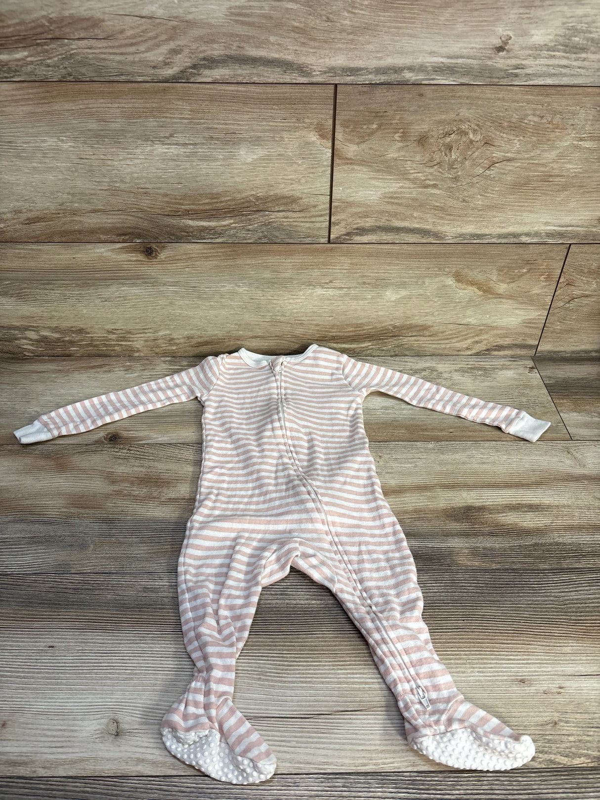 Cloud Island Striped Sleeper White sz 12m