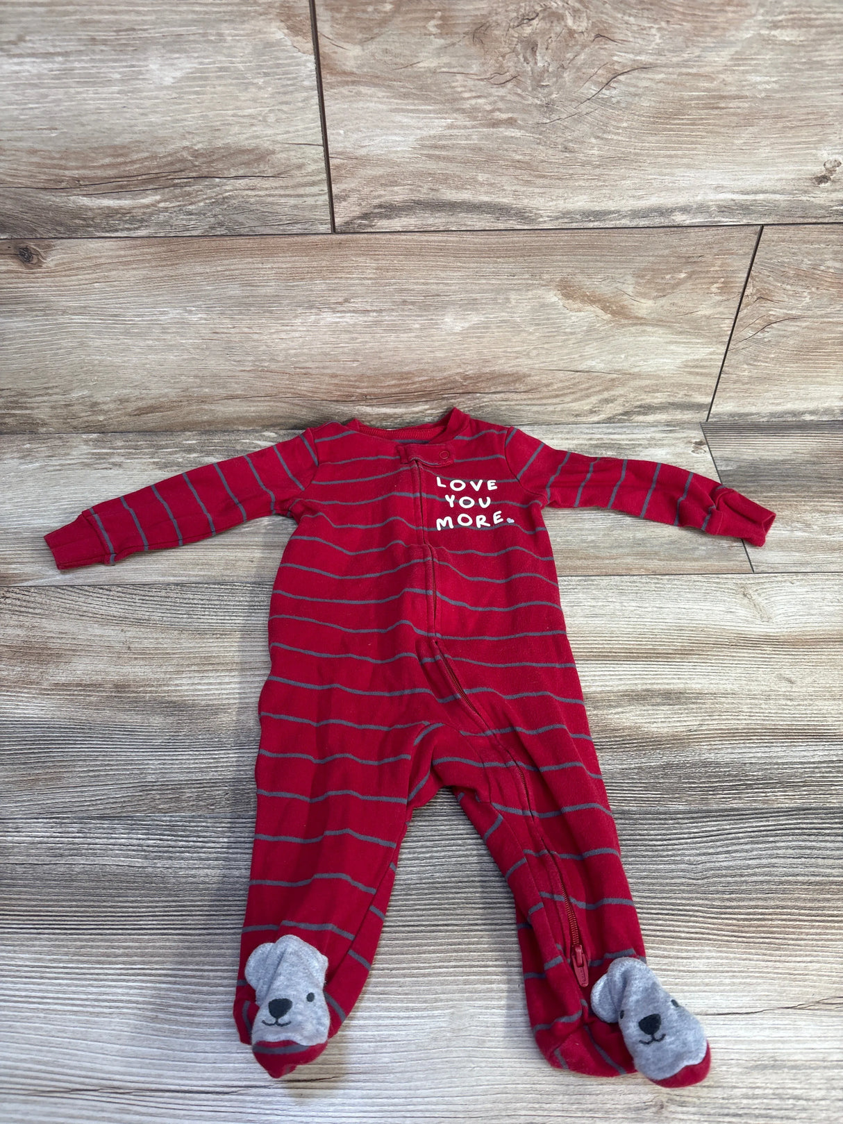 Just One You Striped Love You More Sleeper Red sz 6m