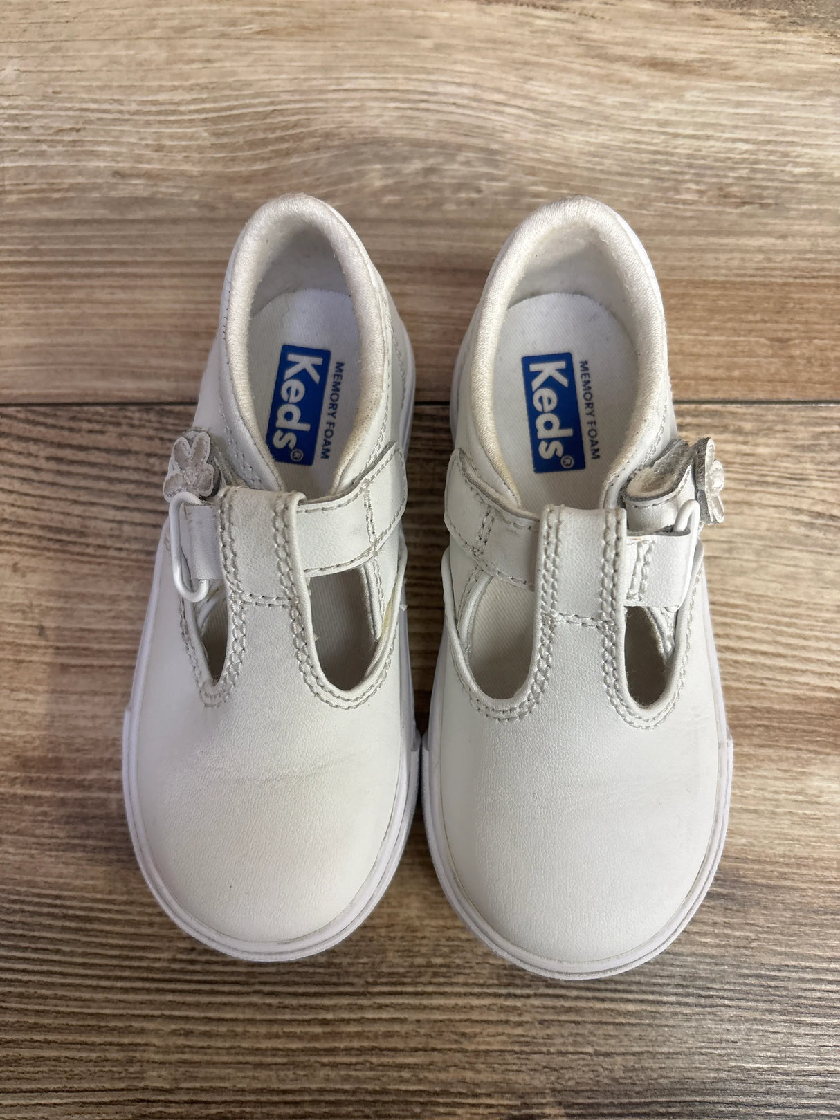 Keds Daphne White Leather Mary Jane Sneakers White sz 7c