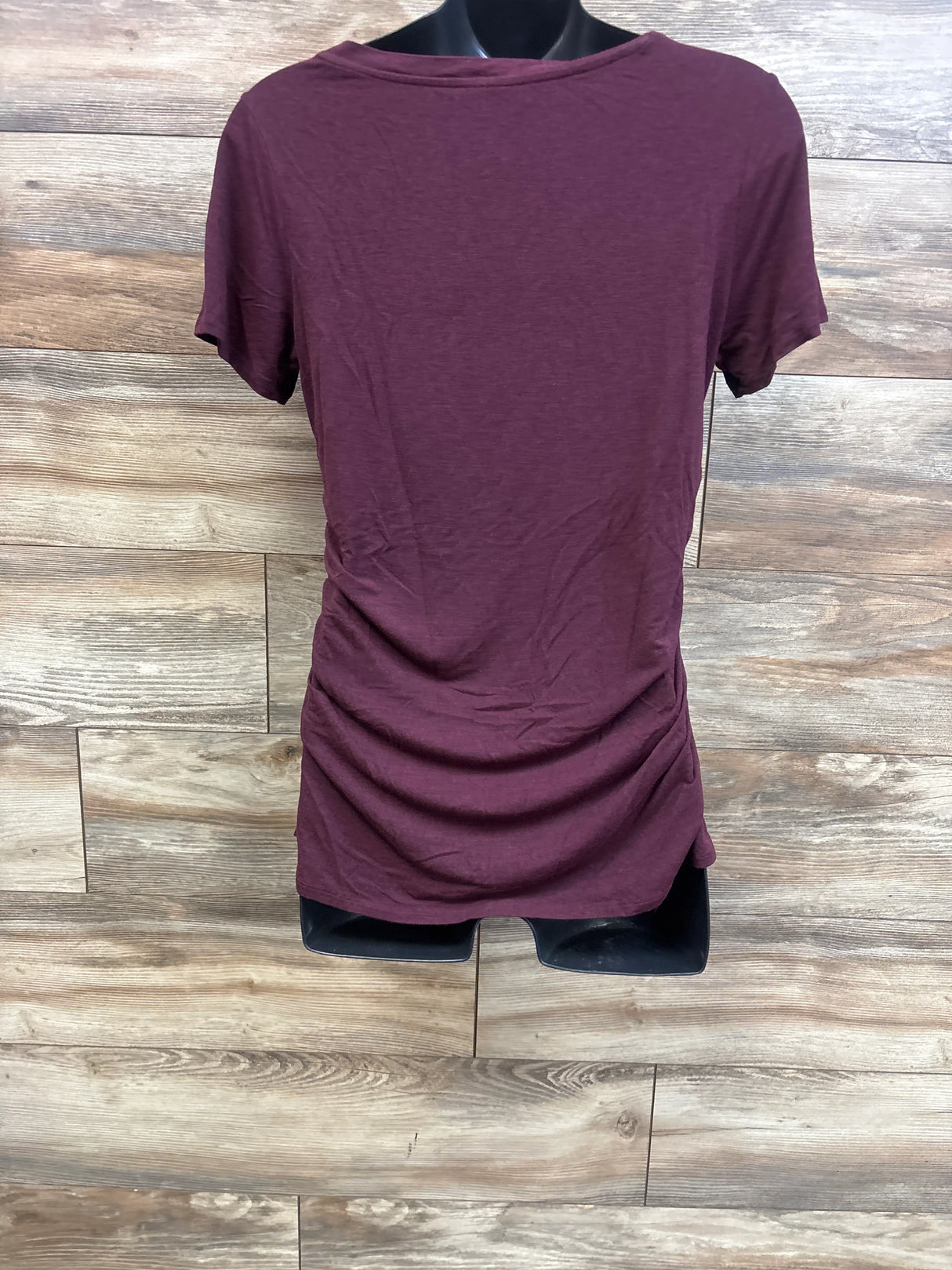Market & Spruce Maternity Ruched Shirt Maroon sz Medium