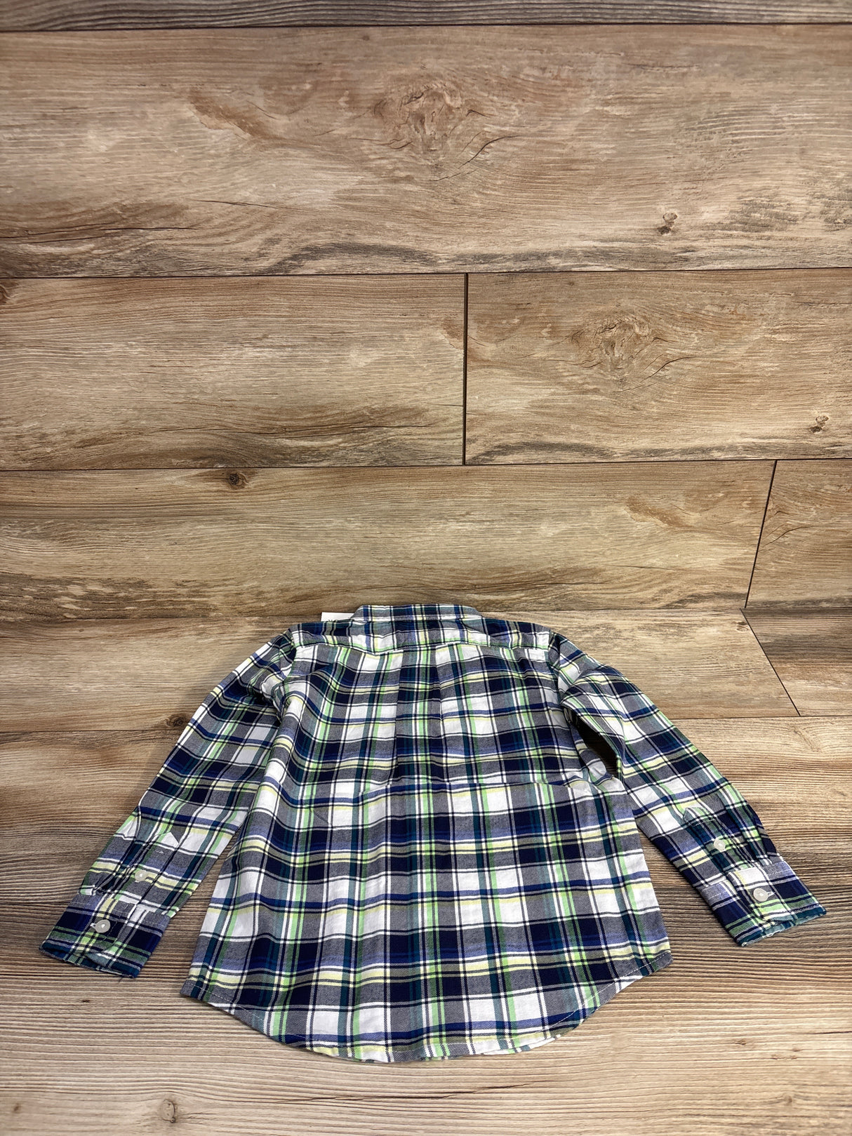 NEW Janie & Jack Plaid Flannel Shirt Navy sz 4T