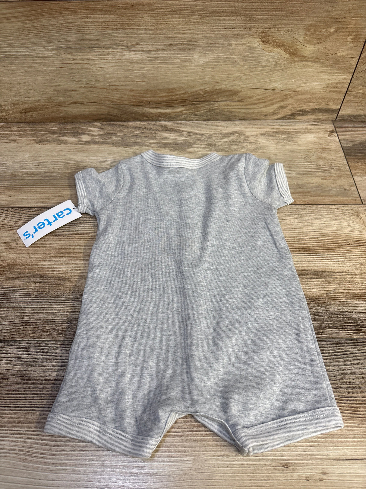NEW Carter's Button Front Shortie Romper Grey sz 3m