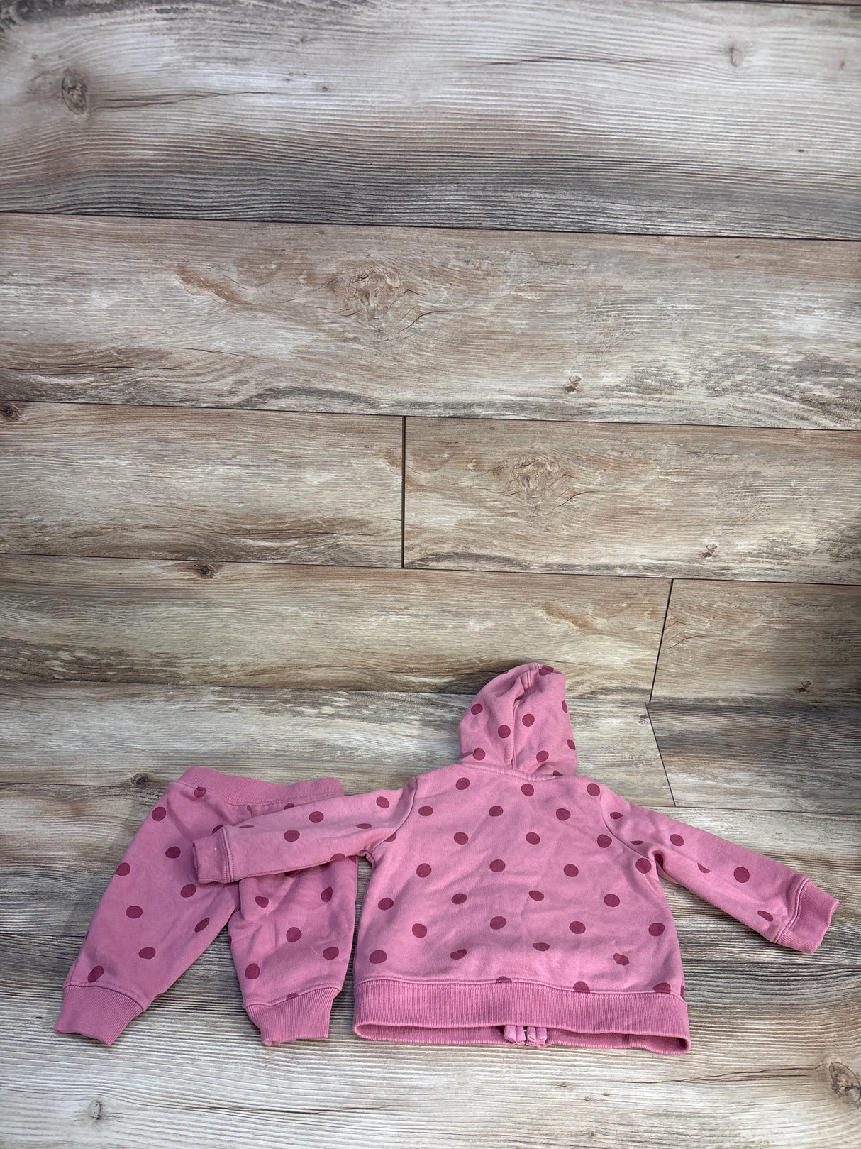 Baby Gap 2pc Full Zip Jacket & Joggers Set Pink sz 6-12m