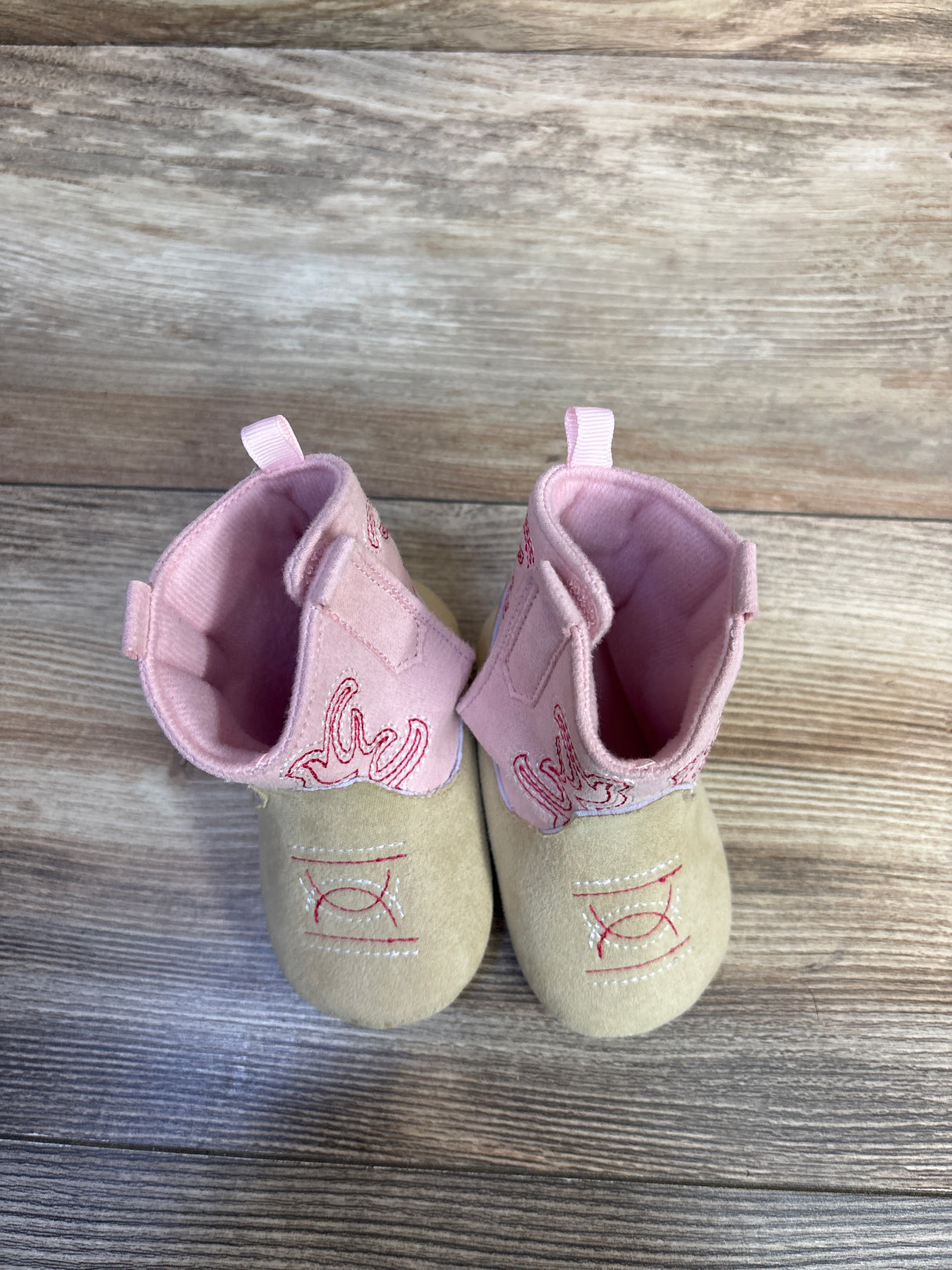 Stepping Stones Cowgirl Crib Boots Pink sz 4c