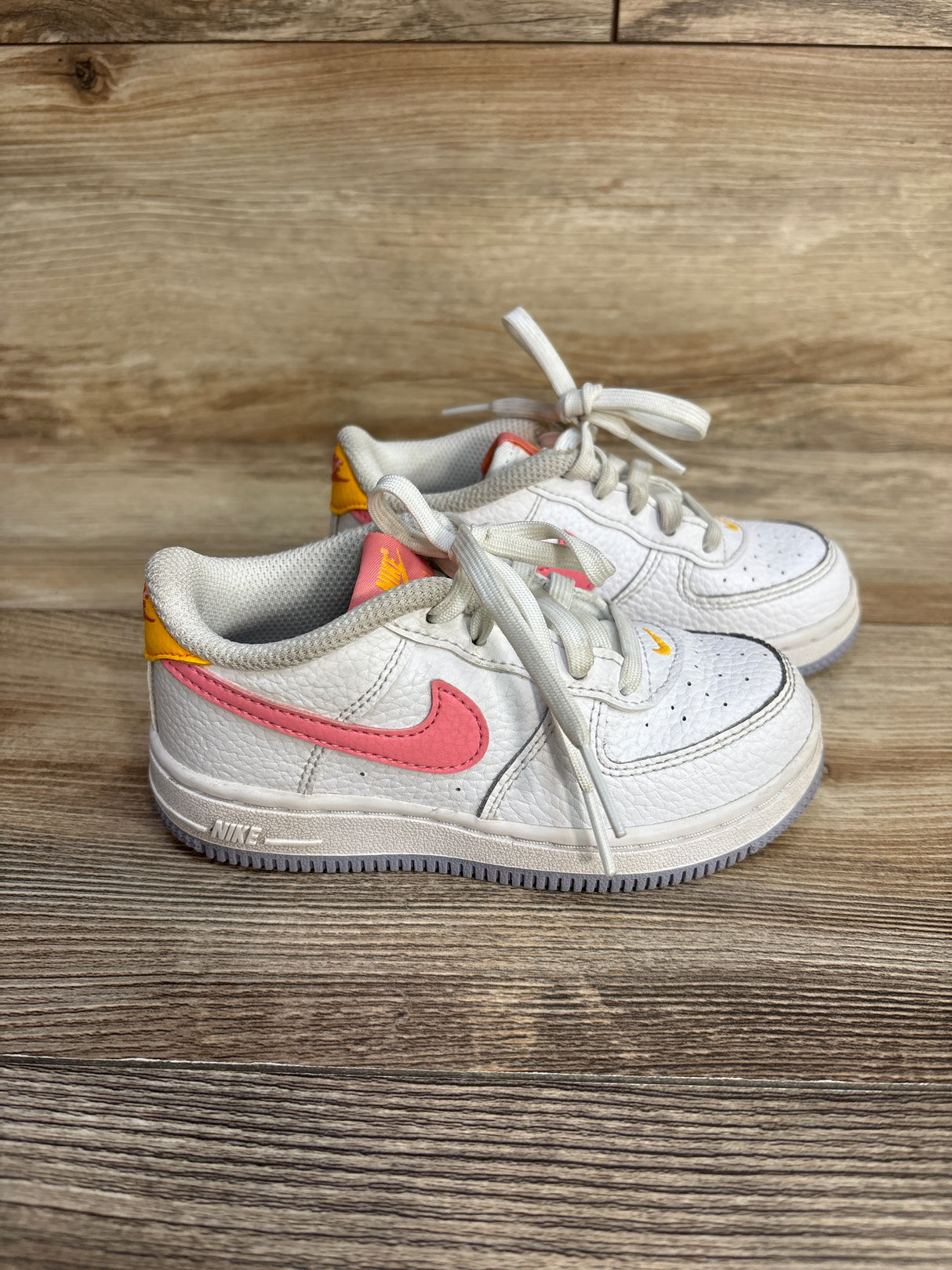 Nike Force 1 Low TD 'White Coral Chalk' Sneakers sz 9c