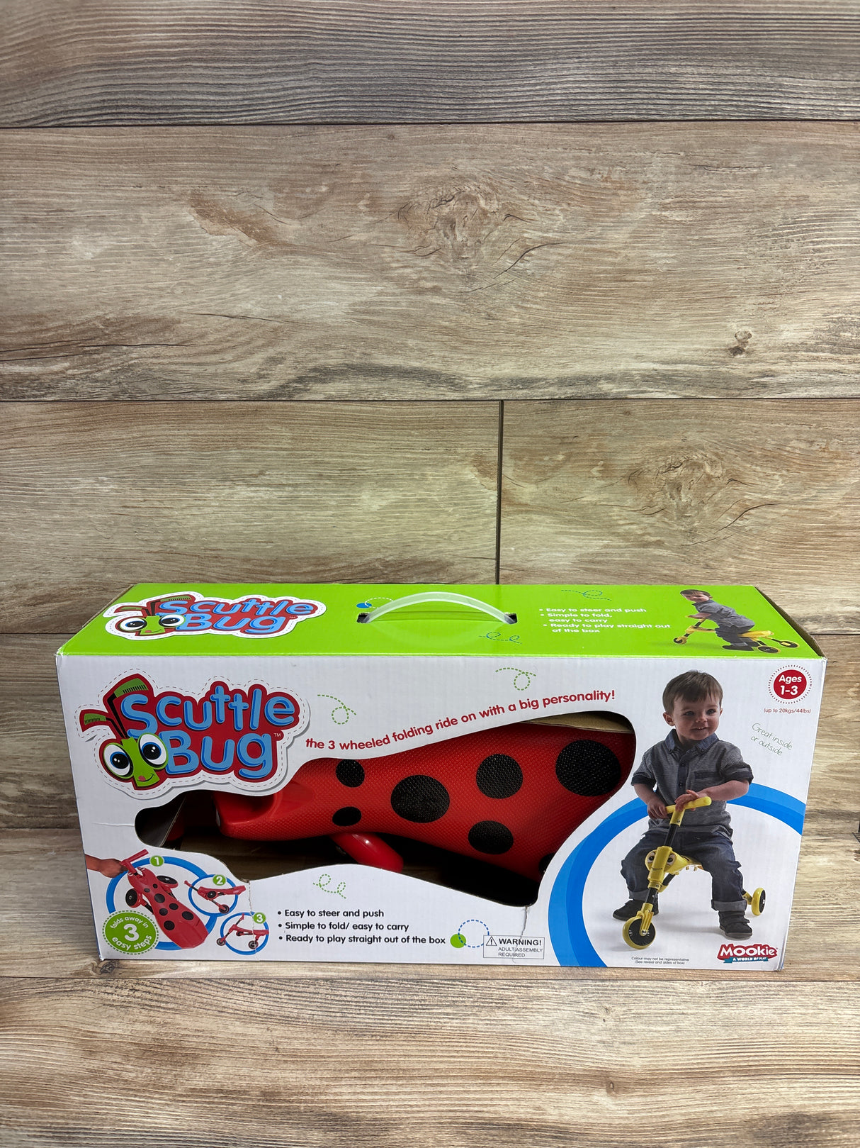 NEW Mookie Scuttle Bug Ride-On Red