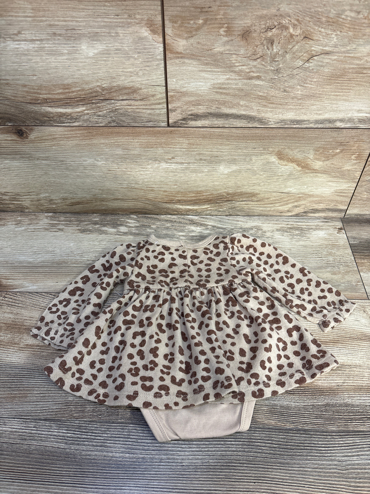 Tahari Leopard Print Bodysuit Dress Brown sz 0-3m