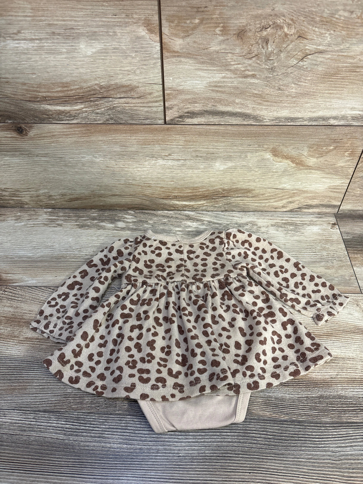 Tahari Leopard Print Bodysuit Dress Brown sz 0-3m