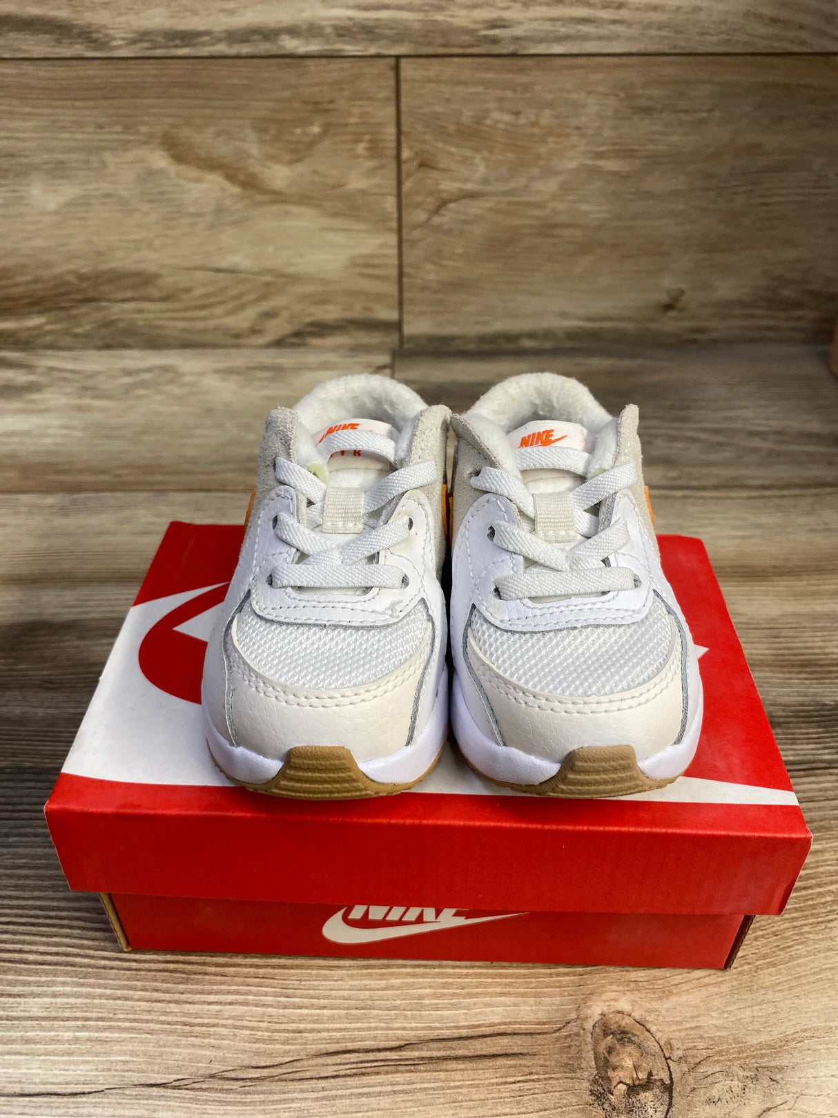 NEW Nike Air Max Excee TD 'White Orange' Sneakers sz 4c