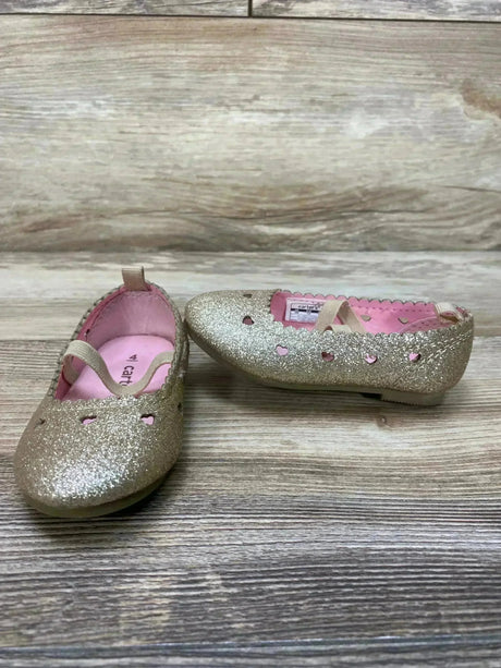 Carter's Ellaria Ballet Flat Shoes Gold Sz 4c - Me n Mommy To Be