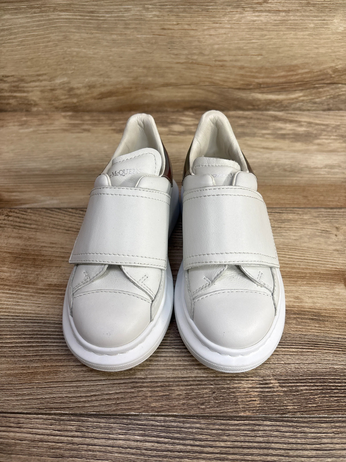 Alexander McQueen Oversized Leather Sneakers White sz 9c