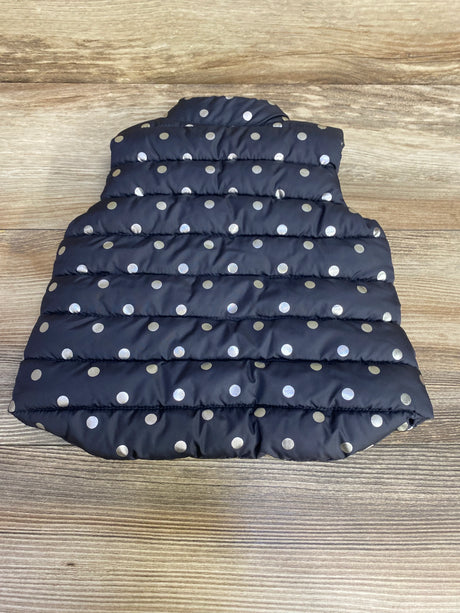 Old Navy Polka Dot Puffer Vest Grey sz 3-6m - Me n Mommy To Be