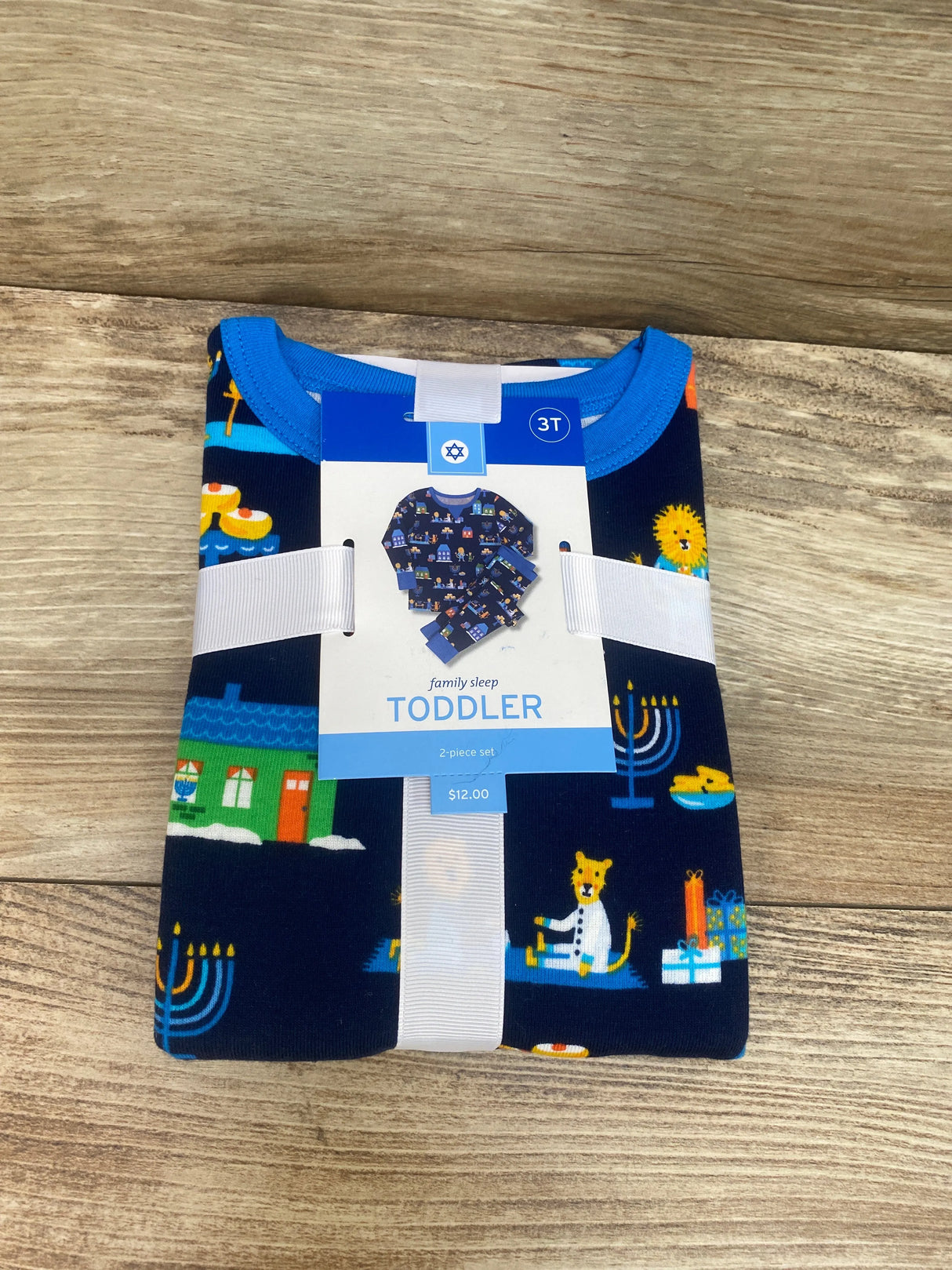 NEW Wondershop 2pc Hanukkah Pajama Set Lions Navy sz 3T - Me n Mommy To Be