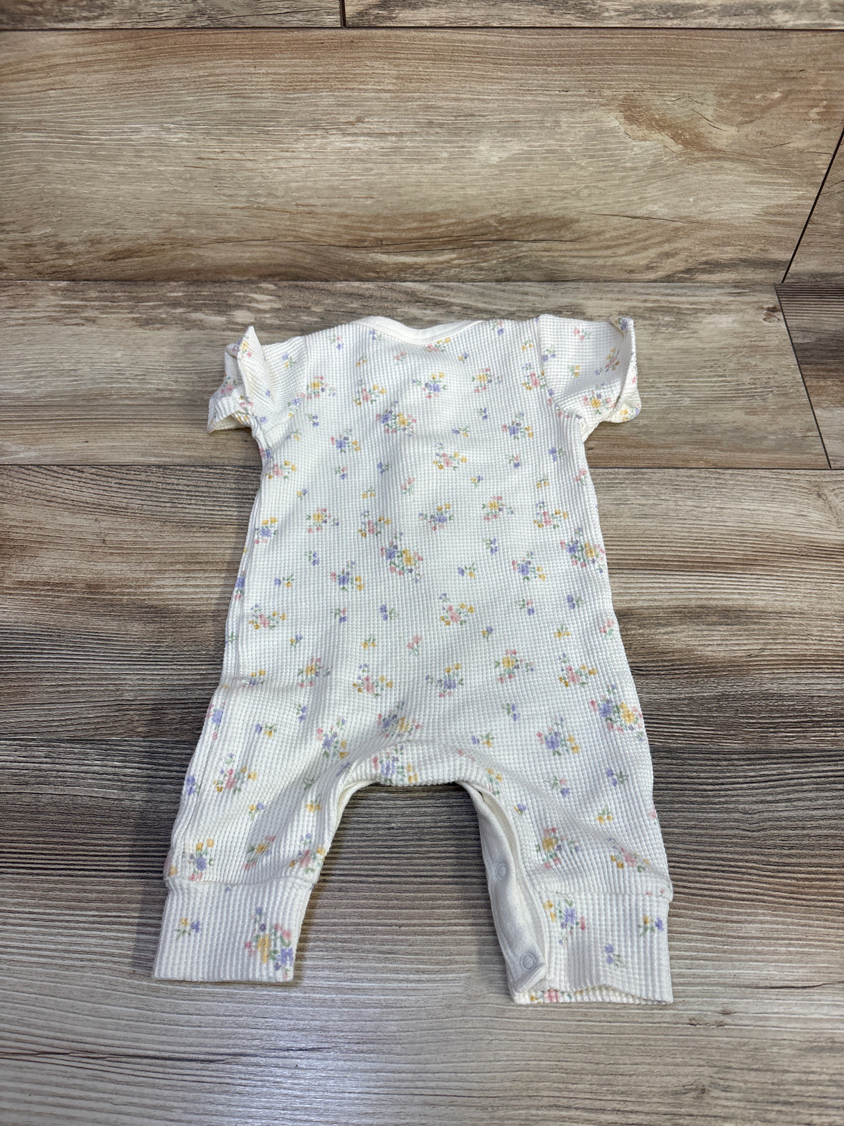 Modern Moments Waffle Knit Henley Jumpsuit Ivory sz 0-3m