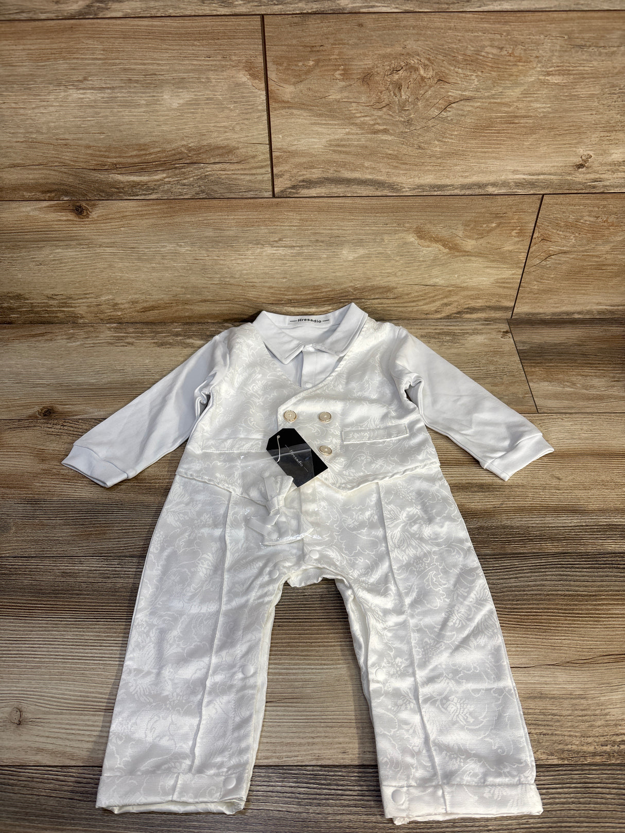 NEW Hresadio Baptism Romper White sz 9-12m