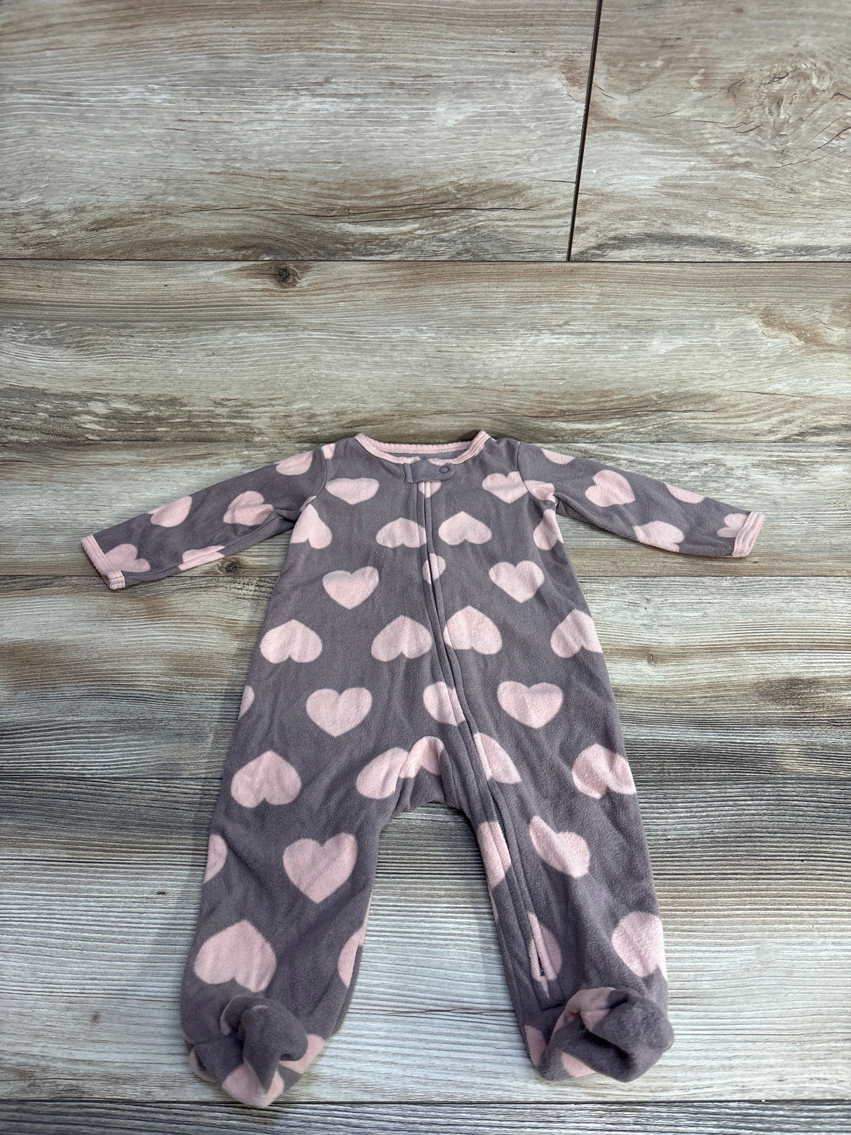 Carter's Heart Print Blanket Sleeper Purple sz 6m