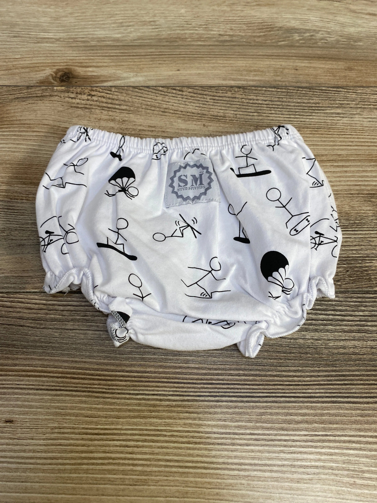 Stud Muffins Bloomers White sz 3m - Me n Mommy To Be