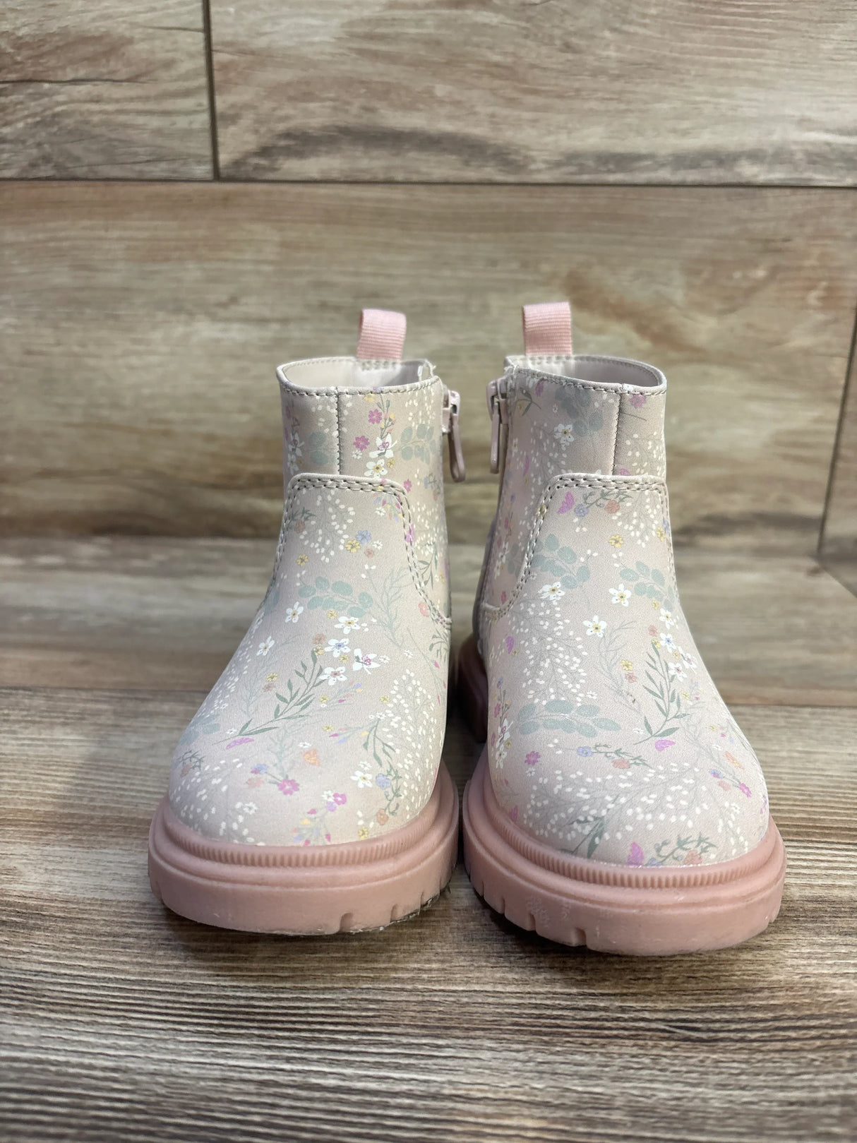 Cat & Jack Flora Zipper Boots Pink sz 7c