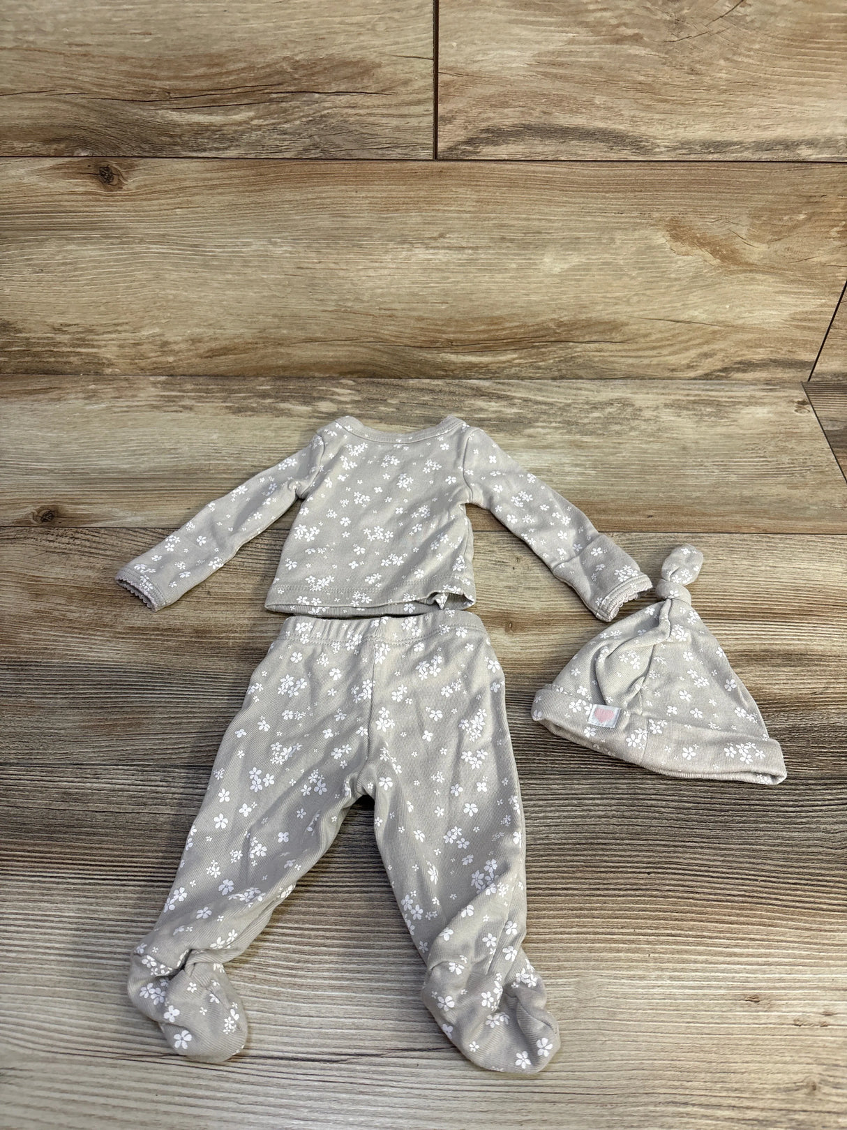 Carter's 3pc Kimono Set Beige sz Preemie