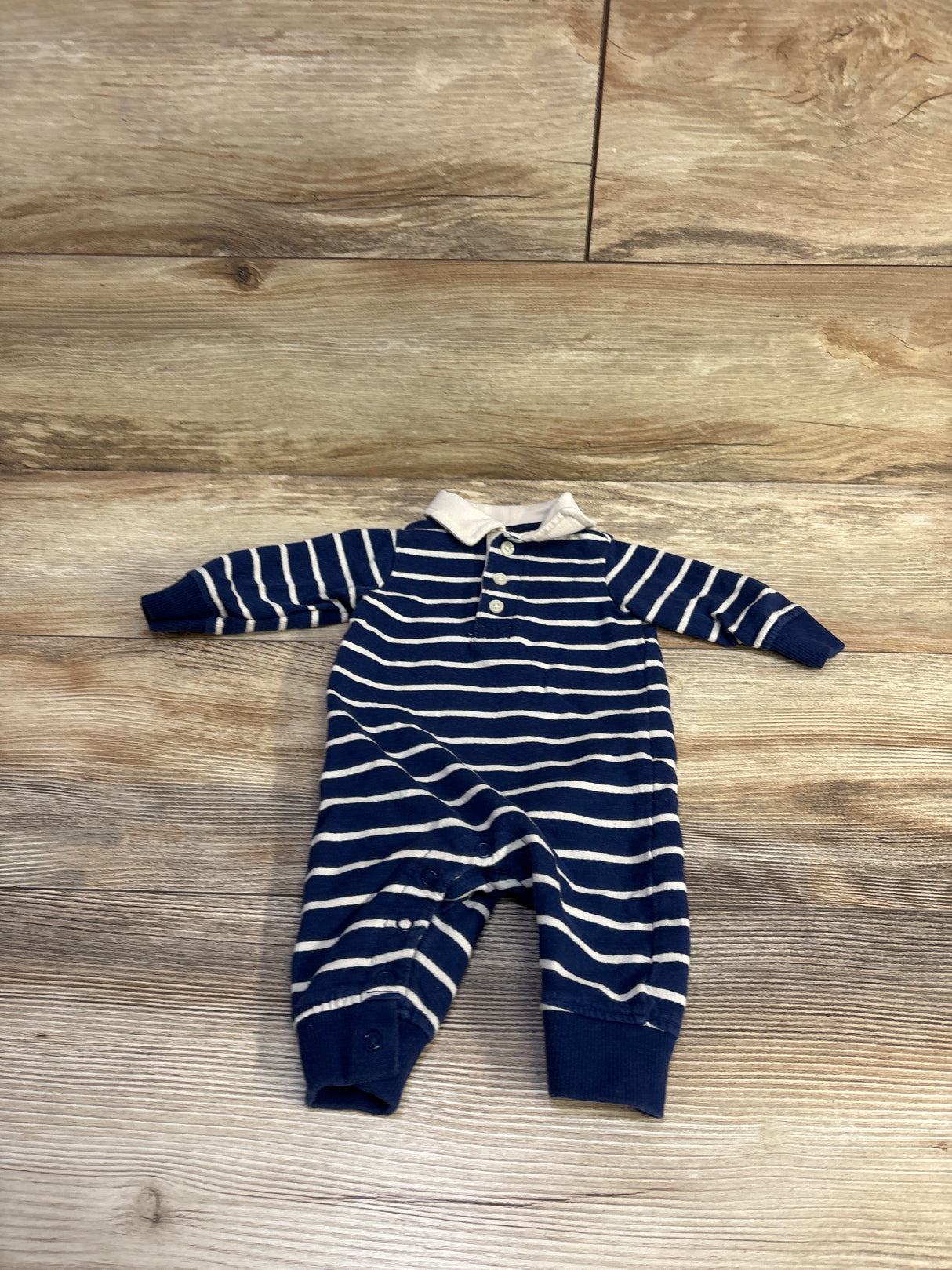 Carter's Striped Polo Coverall Navy sz 3m
