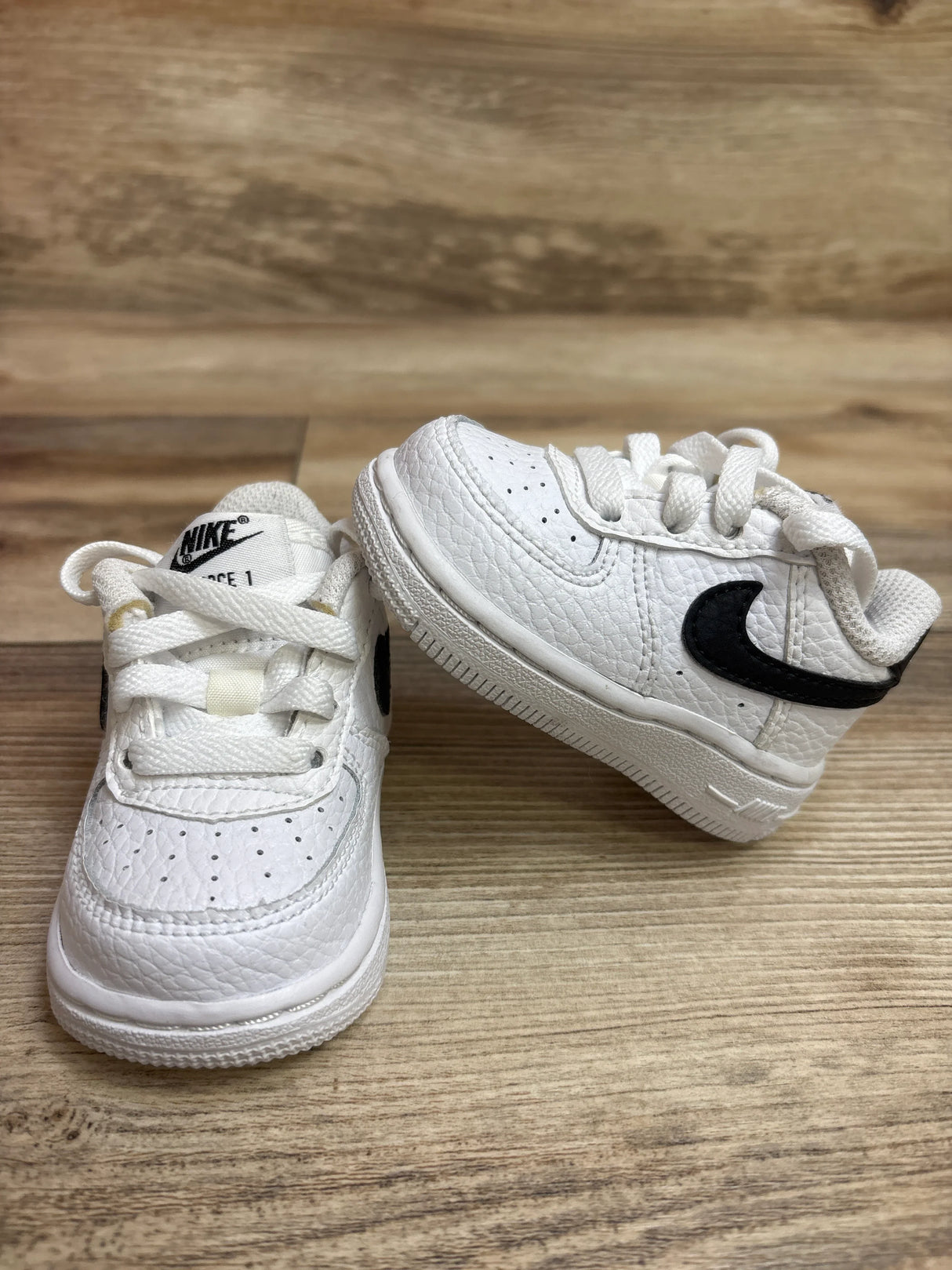 Nike Force 1 TD 'White Black' Sneakers sz 2c