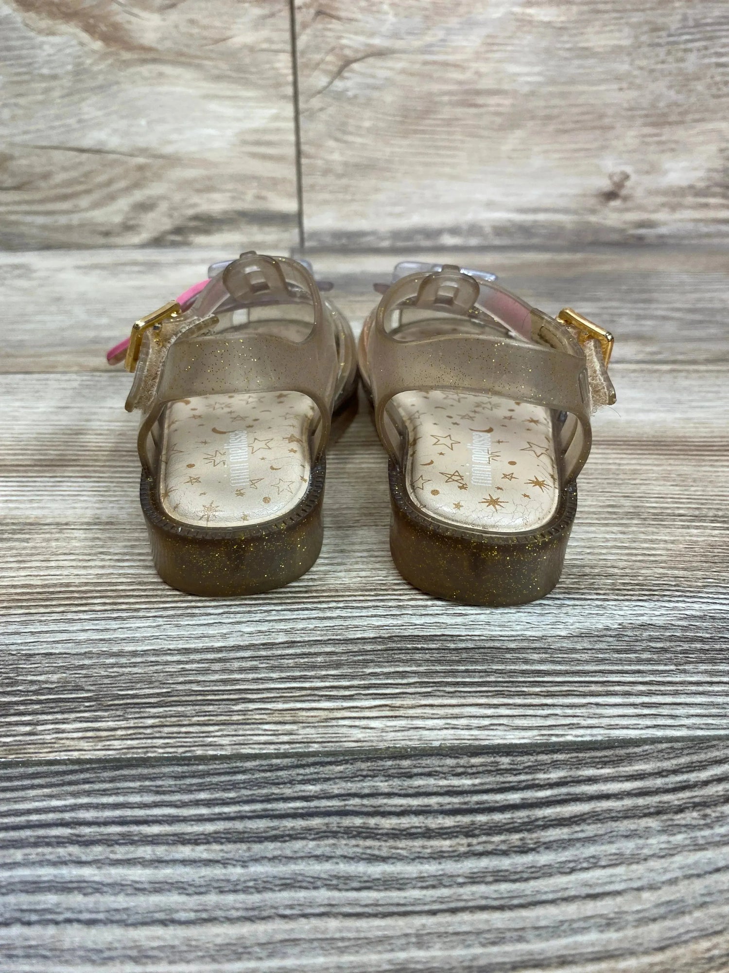 Mini Melissa Glitter Fisherman Jelly Sandals sz 8c - Me n Mommy To Be