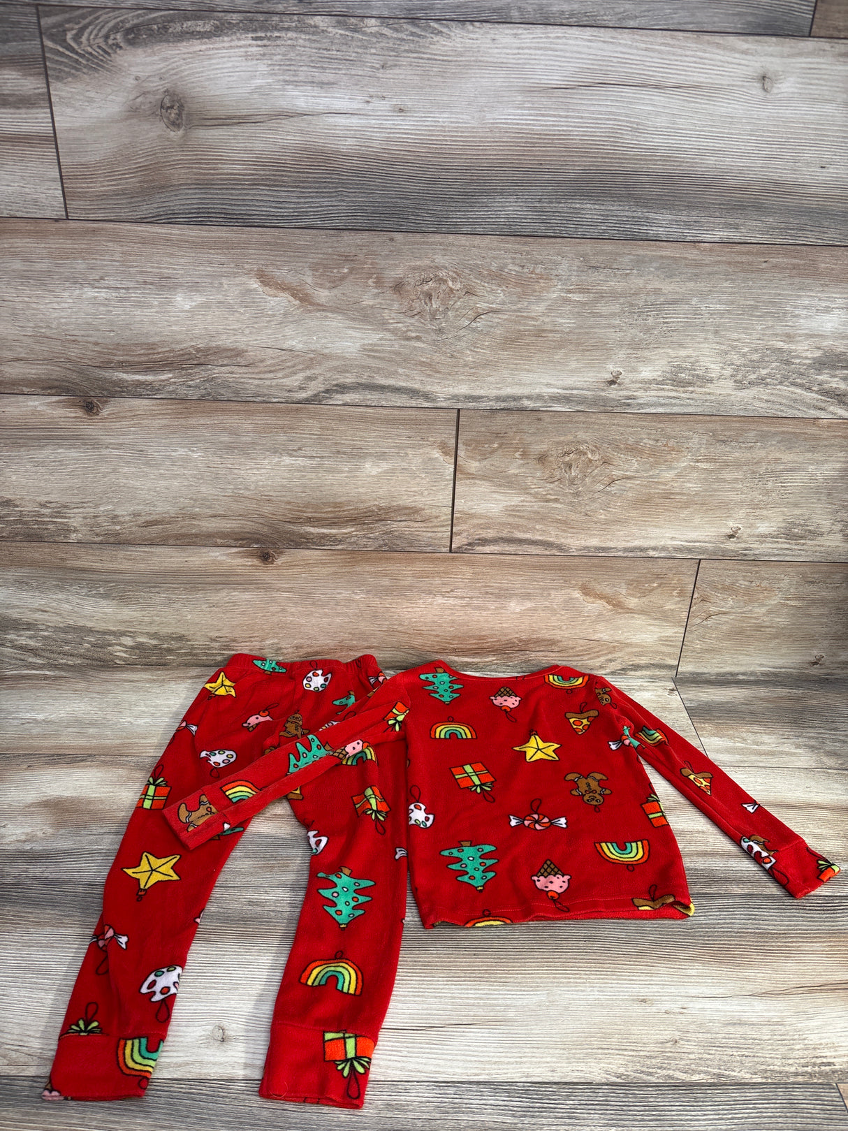 Cat & Jack 2pc Velour Christmas Pajama Set Red sz 5T