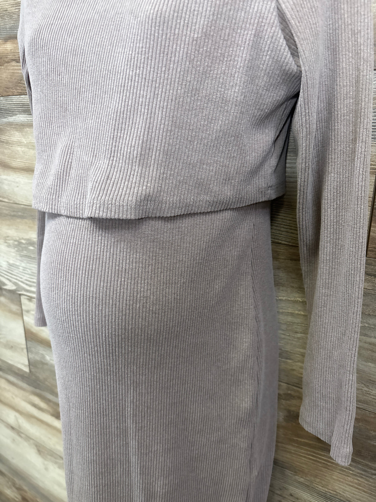 Old Navy Maternity Rib-Knit Nursing Dress Brown sz Medium