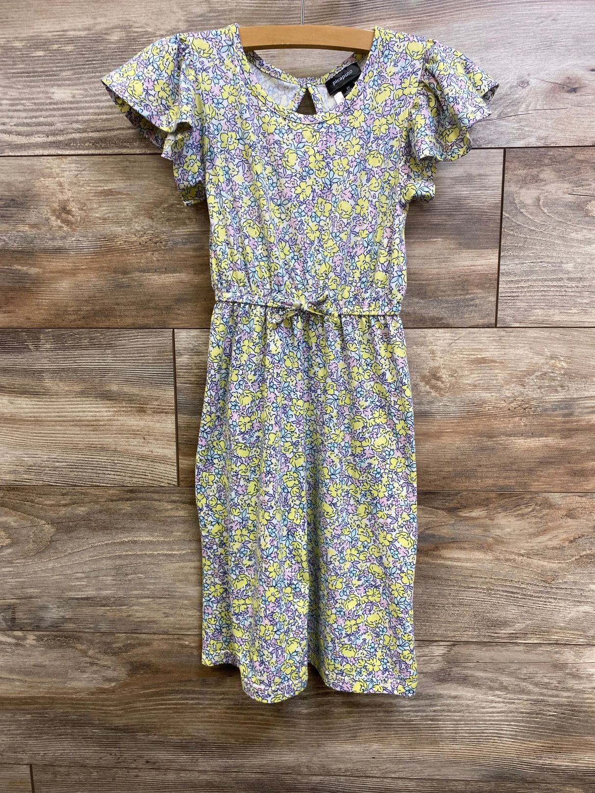 Picapino Floral Ruffle Jumpsuit White sz 3T