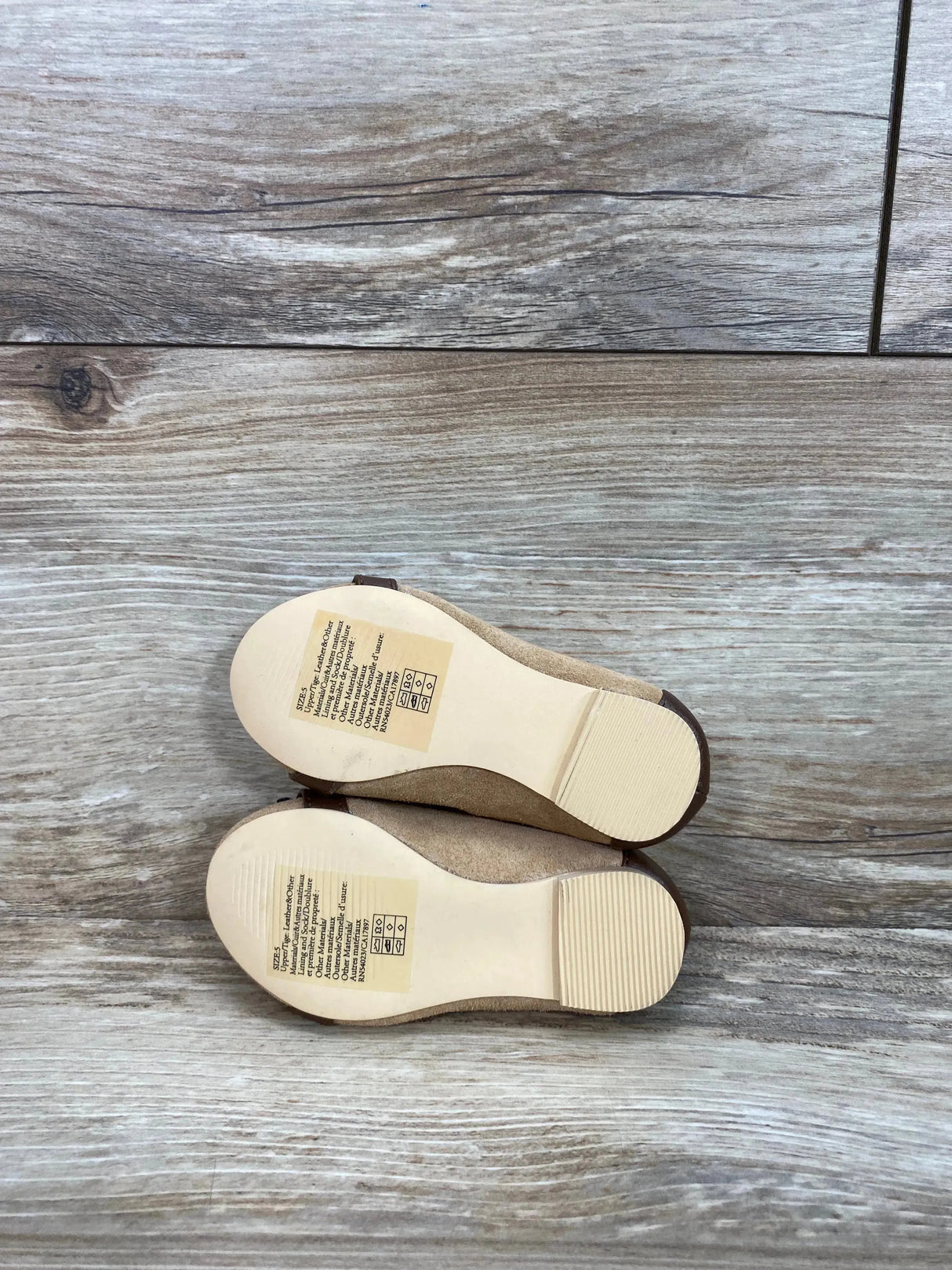 NWoT Janie And Jack Girls' Suede Bridle Bit Flat Tan Sz 5c - Me n Mommy To Be