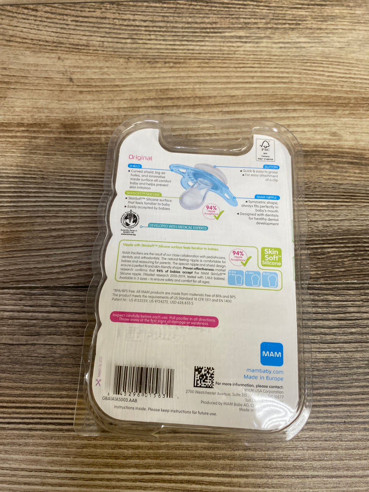 NEW MAM Original Pacifiers 3pk 0-6m