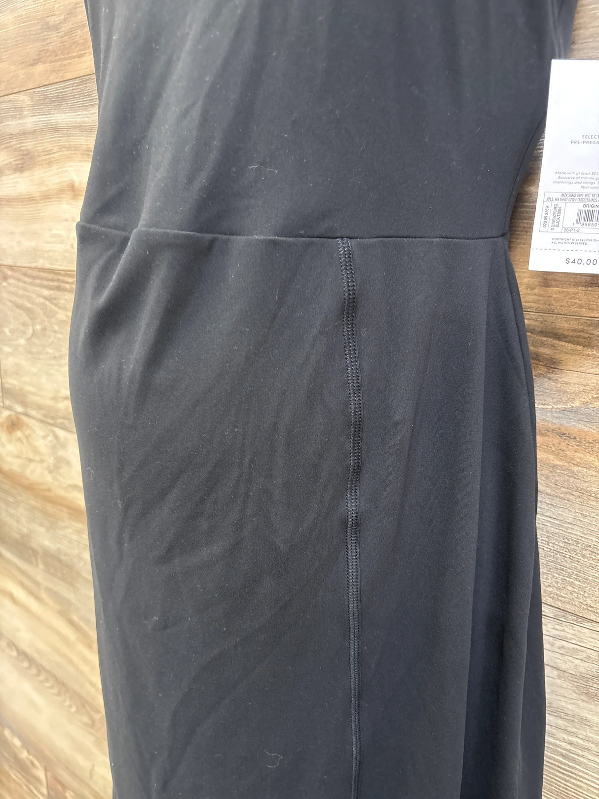 NEW Isabel Maternity Slit Midi Active Dress Black sz Small