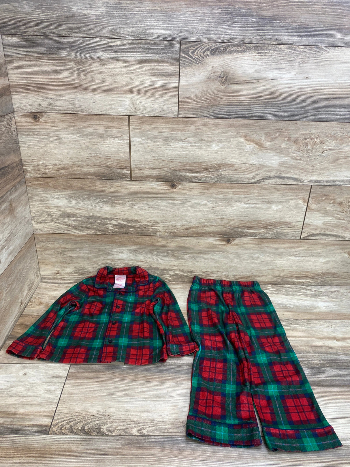 Wondershop 2pc Plaid Pajama Set Red sz 3T - Me n Mommy To Be