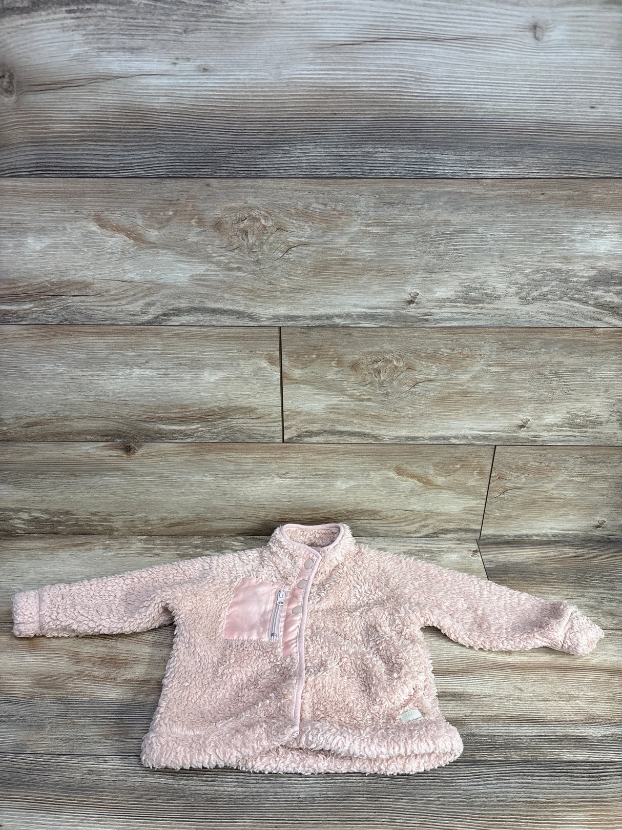 7 For All Mankind Sherpa Button Up Jacket Pink sz 18m