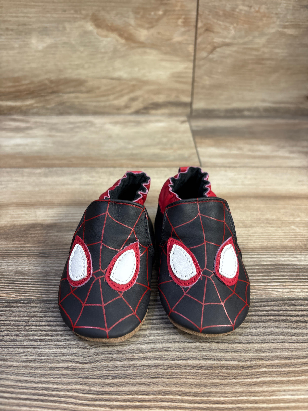 Robeez x Marvel Miles Morales Soft Sole Shoes Black sz 2/3c