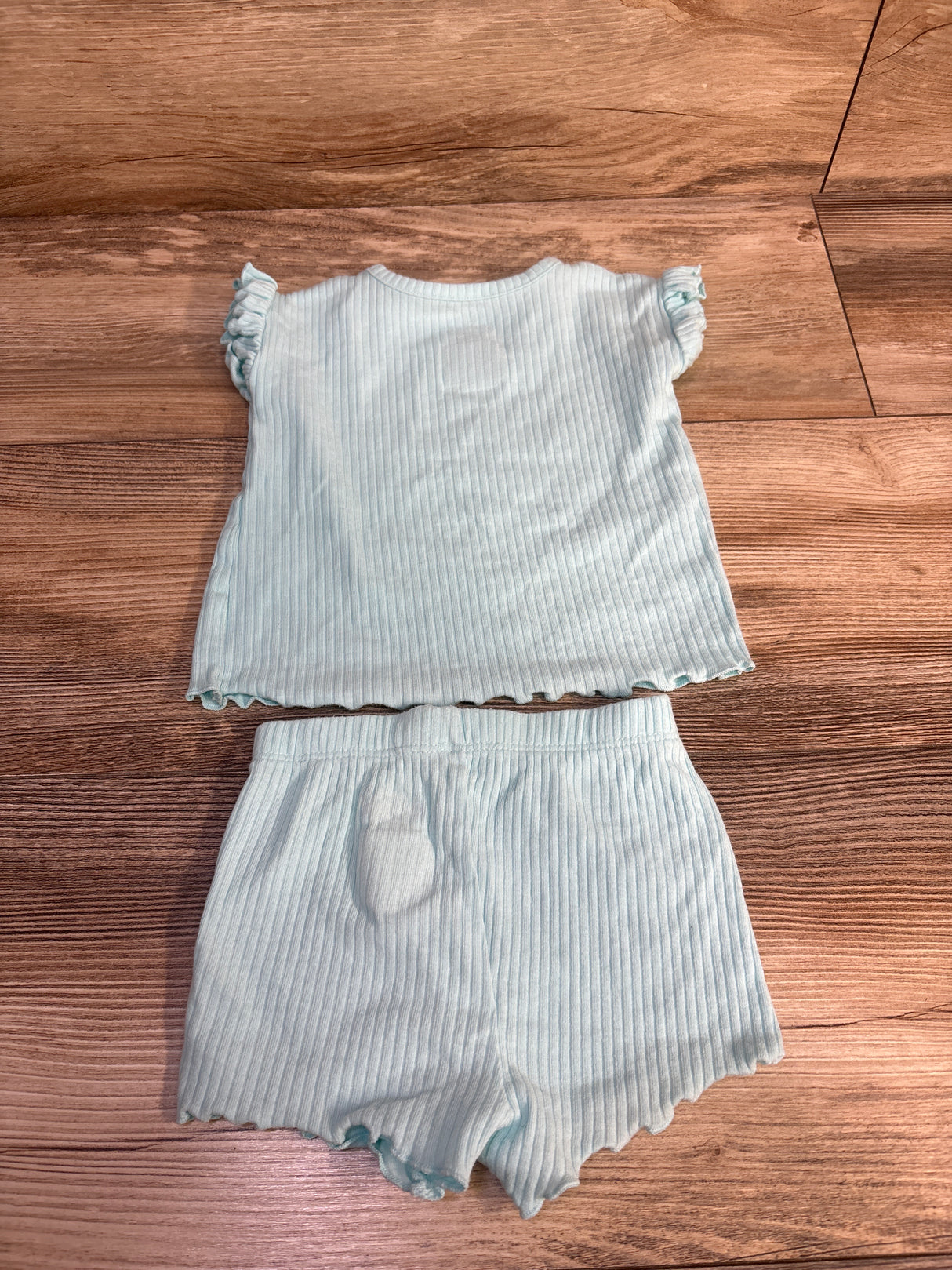 Cat & Jack 2pc Ribbed Shirt & Shorts Set Blue sz 3-6m