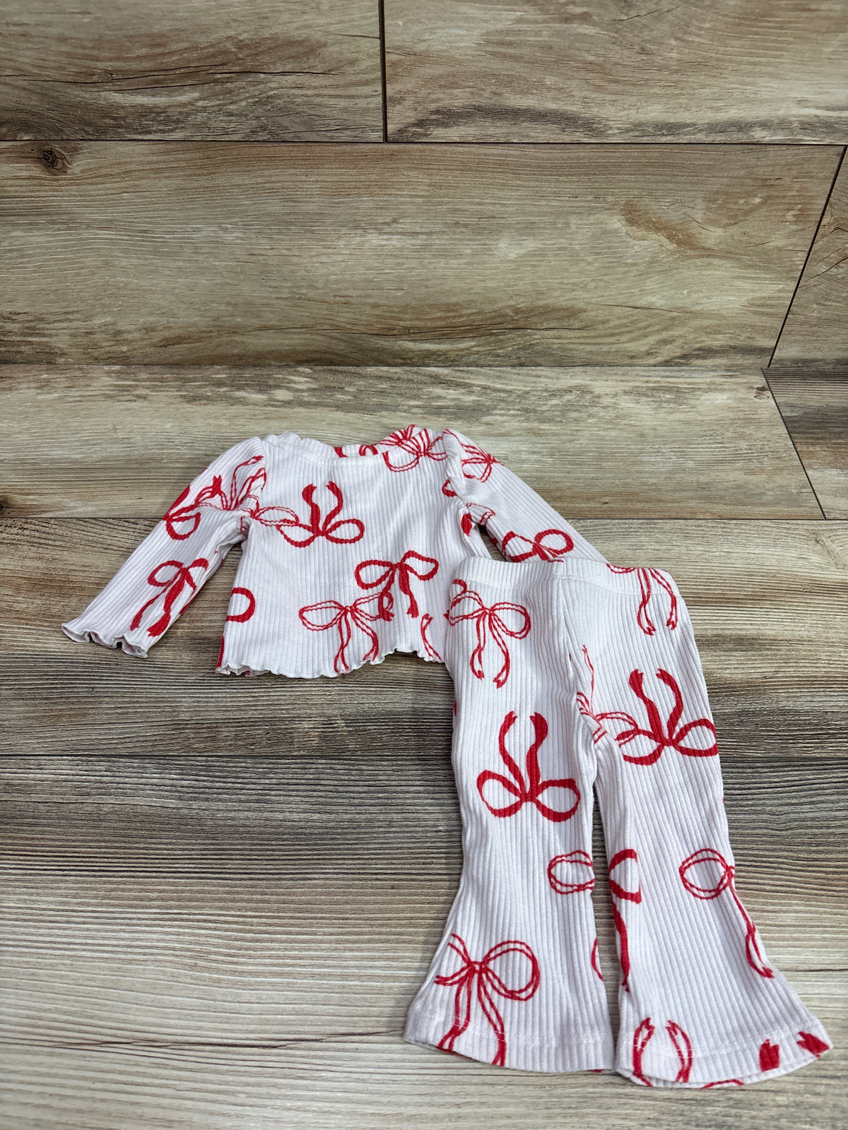 Cat & Jack 2pc Ribbed Shirt & Pants Set White sz Newborn