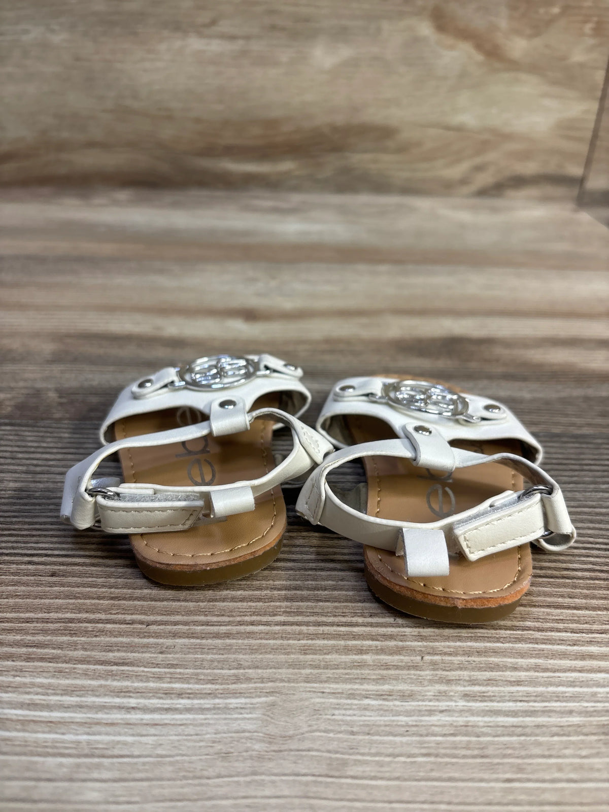 Bebe Sandals White sz 2c