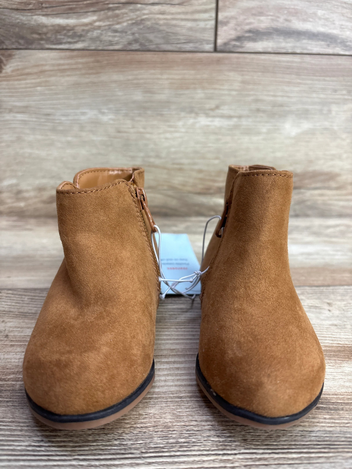 NEW Cat & Jack Penelope Zipper Booties Cognac sz 6c